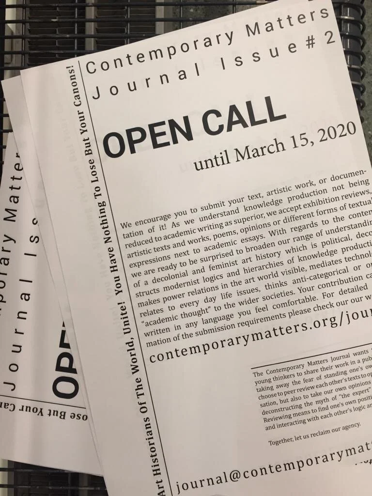 Open Call for Contemporary Matters Issue #2