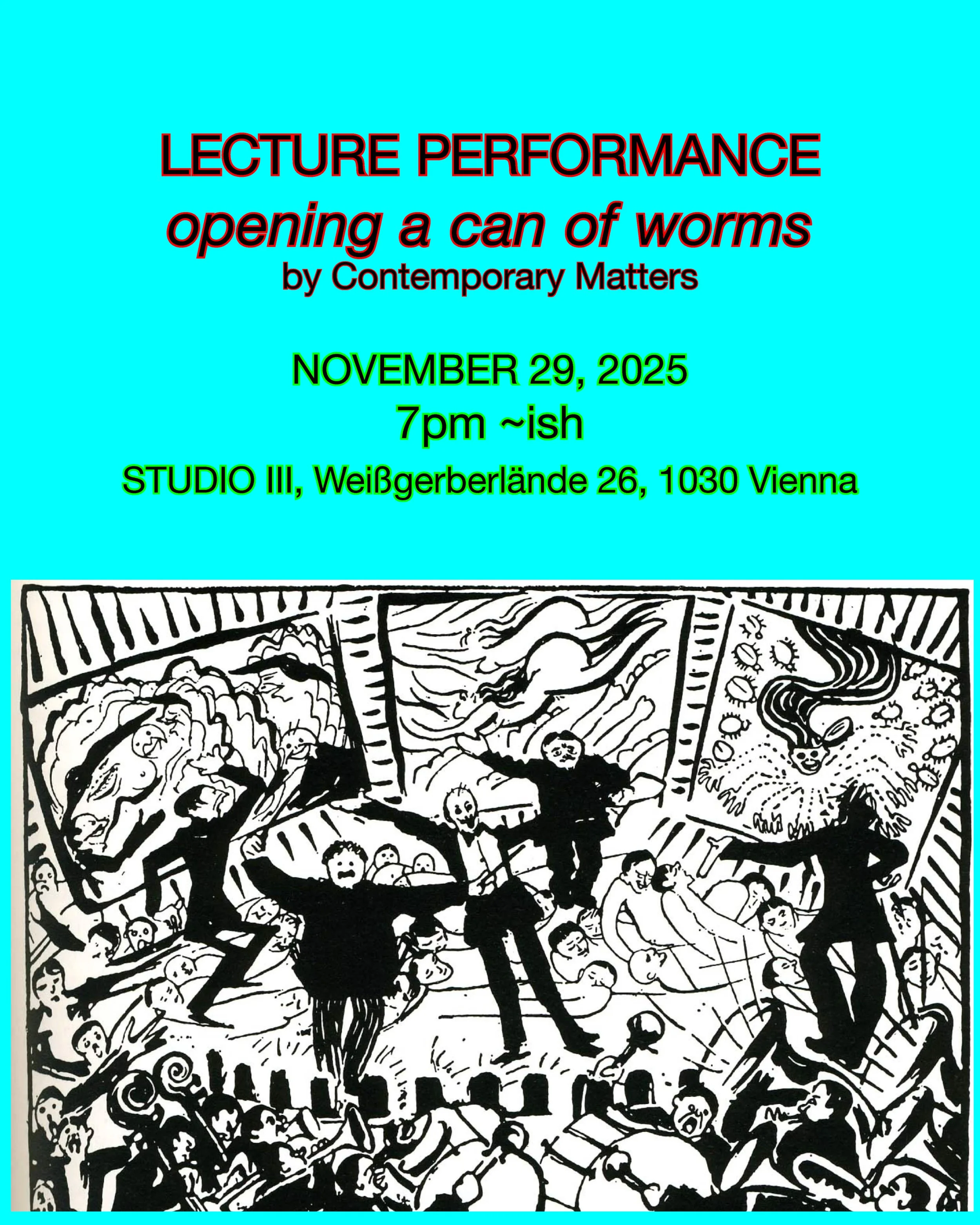 Lecture Performance: opening a can of worms