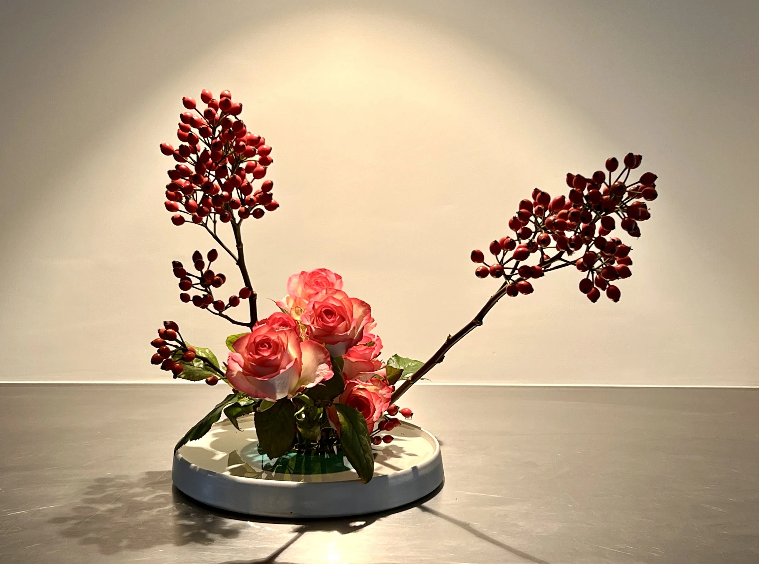 Voorbeeldschikking var. 3 Slanting Style Moribana 