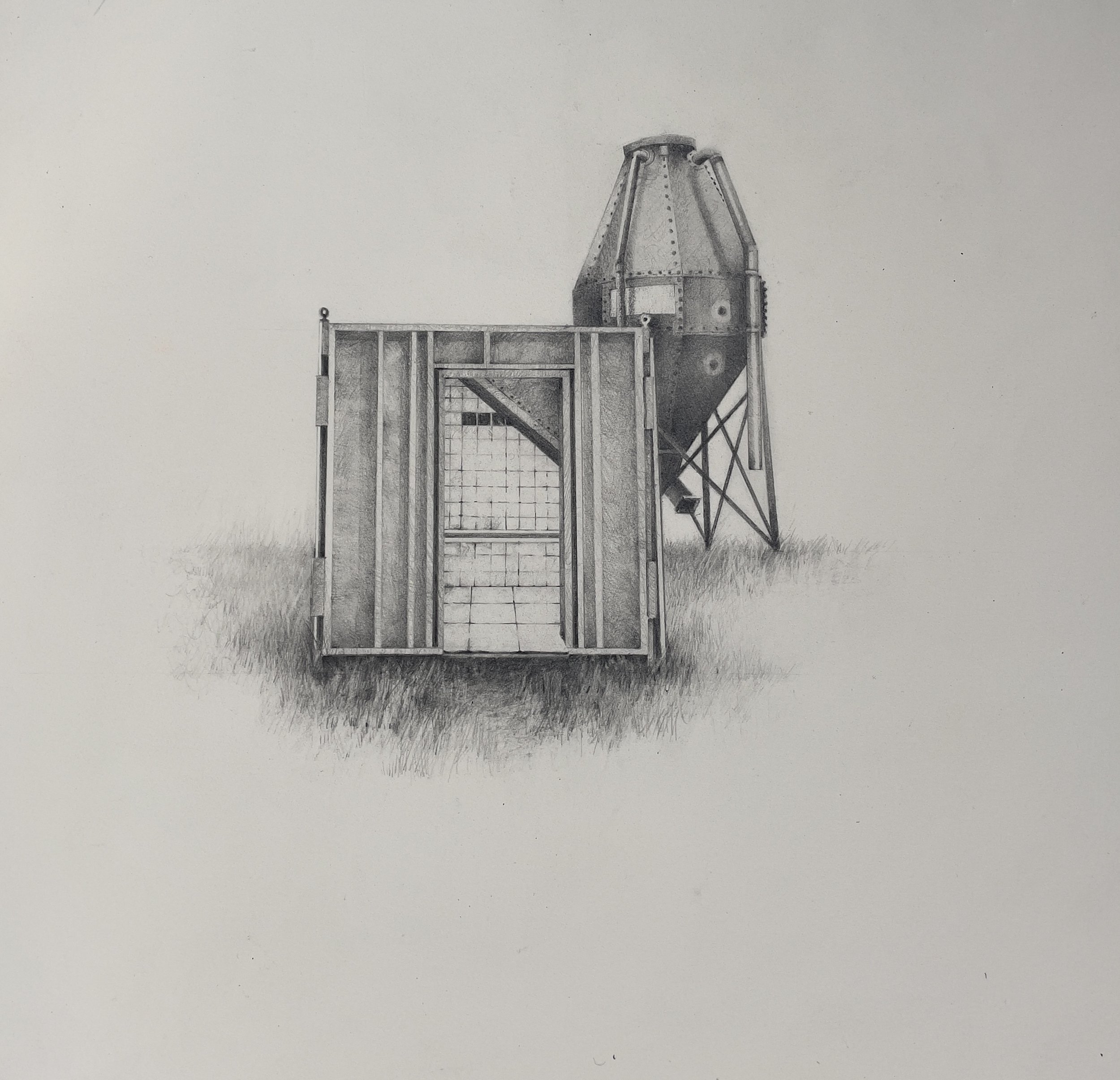 One small step... relieved
Pencil on hot-press Waterford paper 300grms
30 x 30cm - framed using AR70 glass