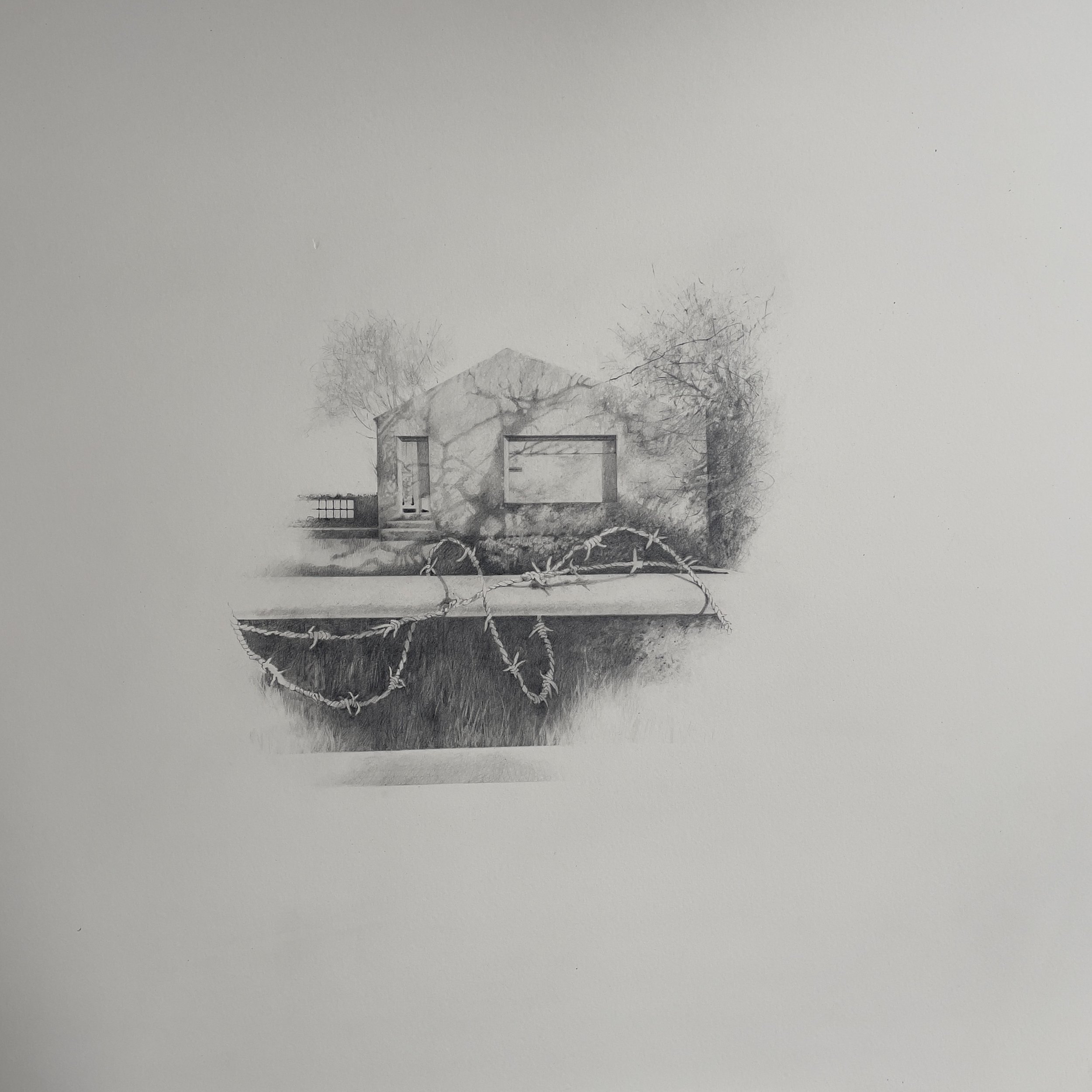 In the shadows
Pencil on hot-press Waterford paper 300grms
79 x 79cm - framed using AR70 glass