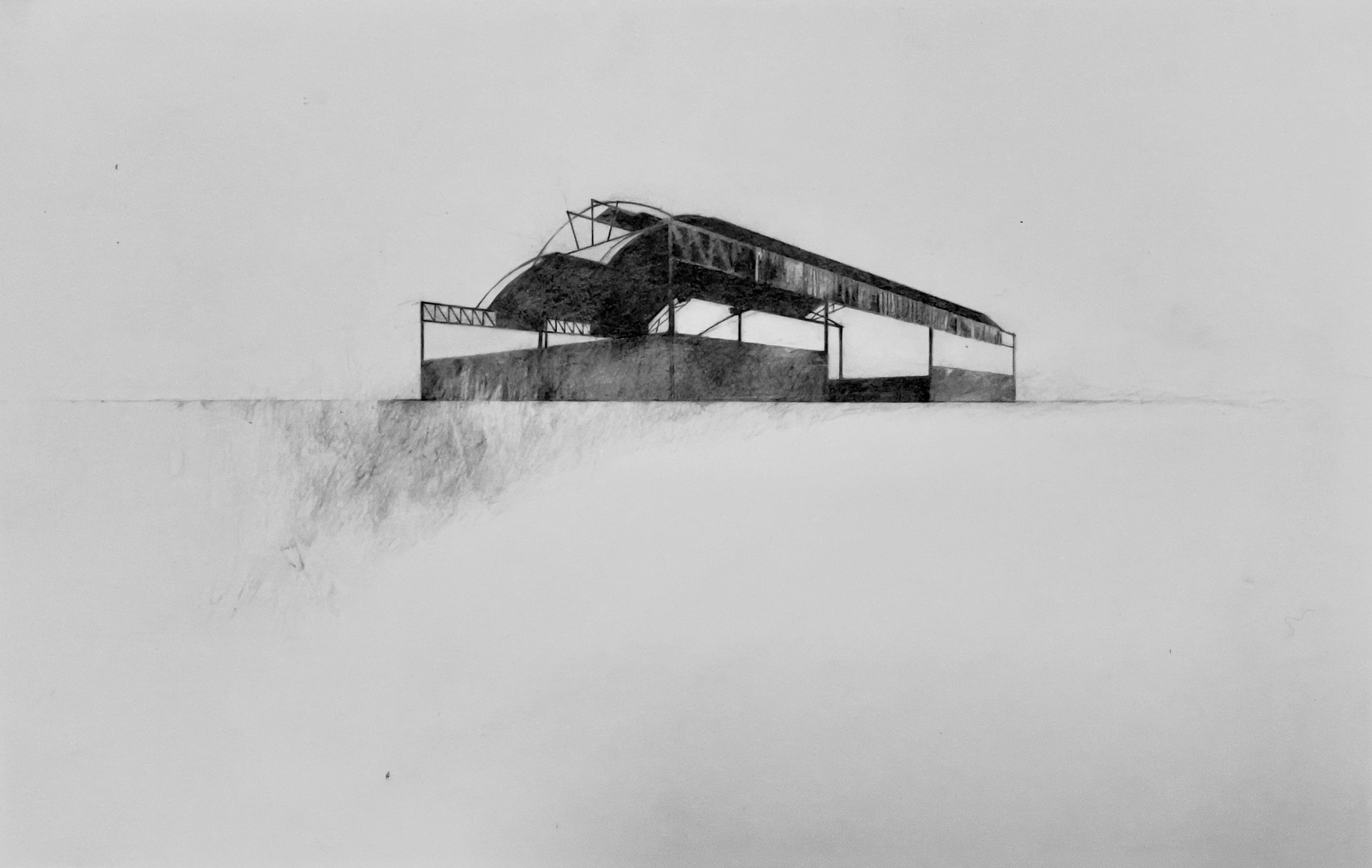 Aghabulogue Barn
Pencil on hot-press Waterford paper 300grms
30 x 50cm - framed using AR70 glass