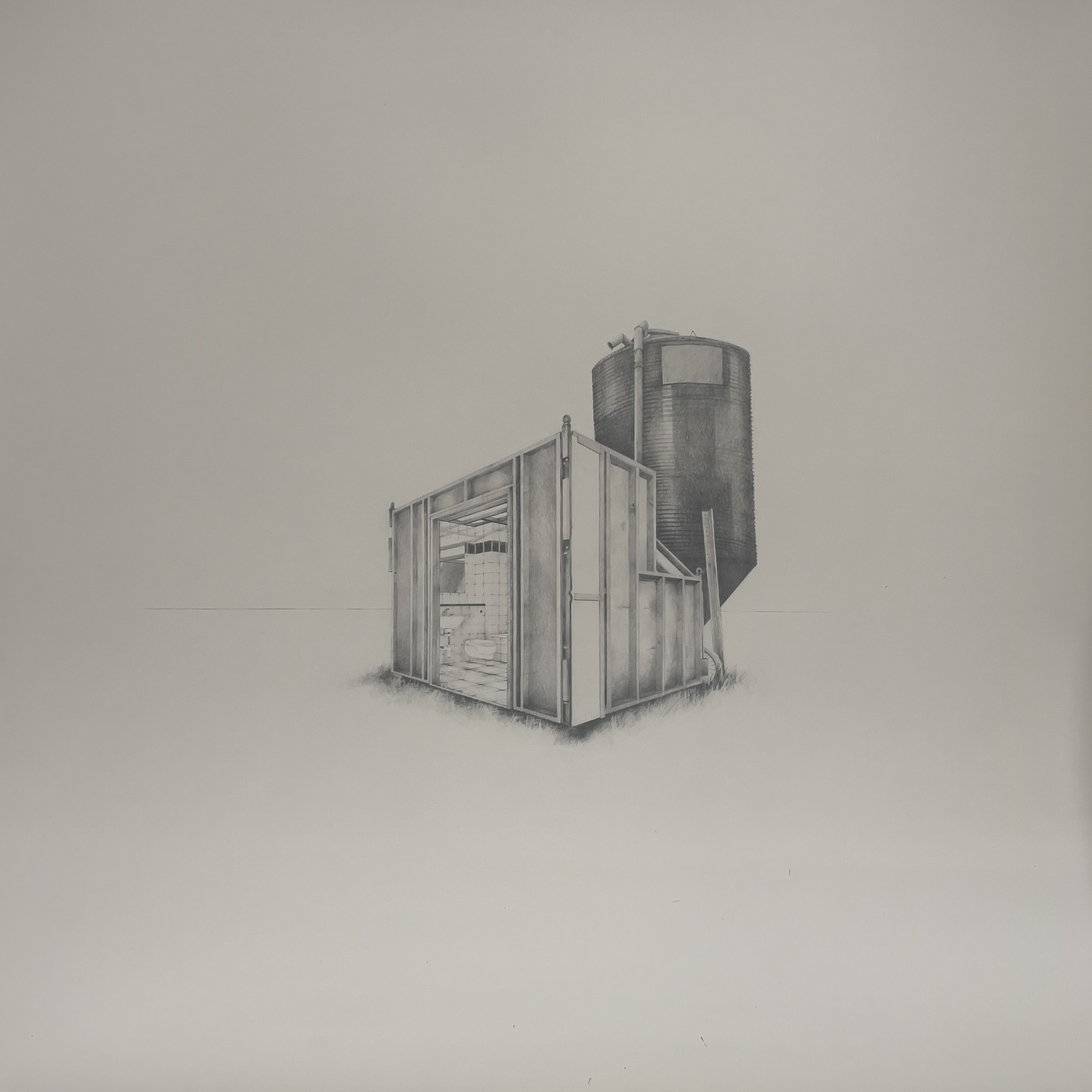 Dumped
Pencil on hot-press Waterford paper 300grms
94 x 94cm - framed using AR70 glass