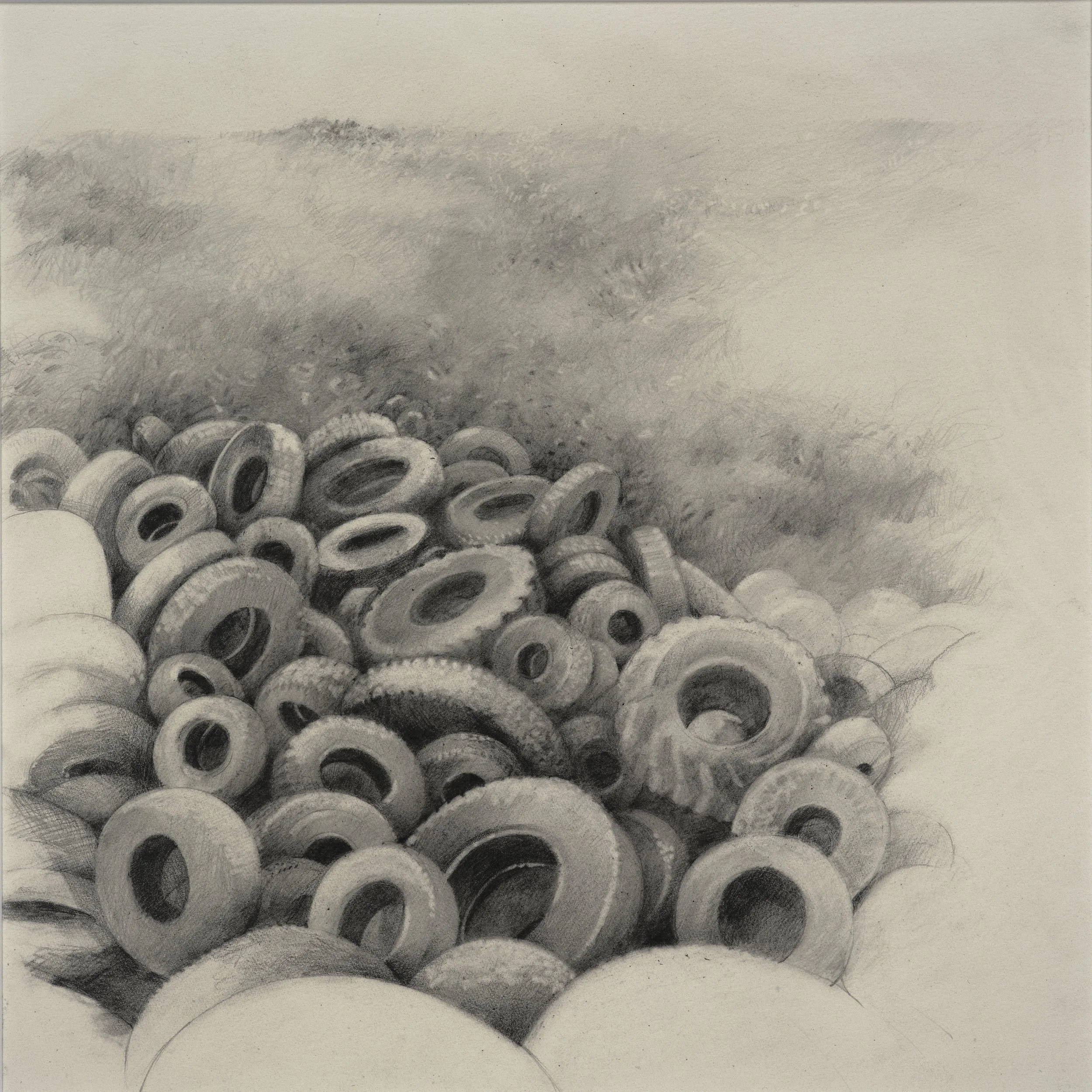 17Johanna Connor_NoMoreMiles2024 _Clutch pencil on HP Waterford paper 300gms_ Framed 50 x 50cm using AR70 glass _€920.jpg