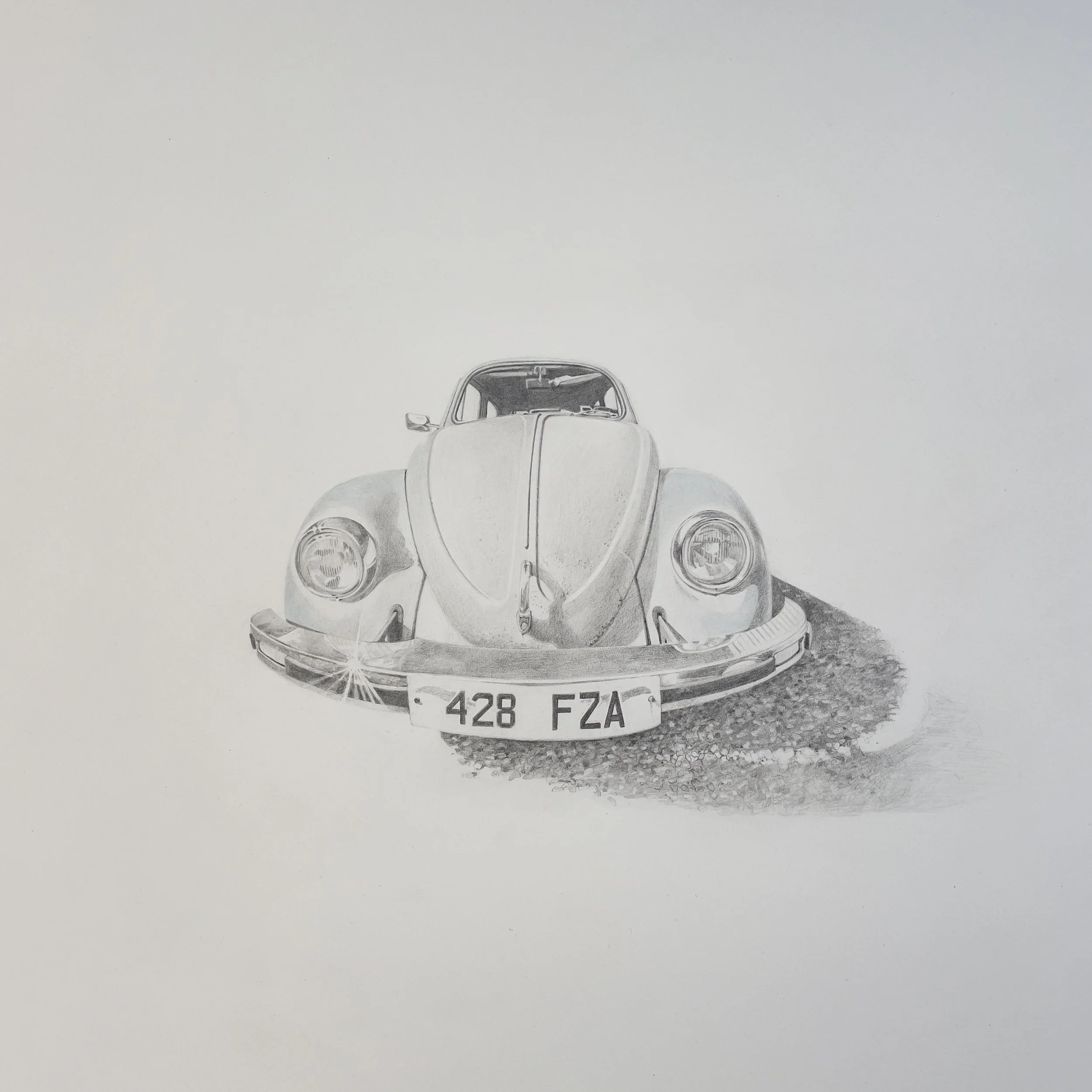   Beatle days 1  

 Clutch pencil with watercolour on HP Waterford paper 300grms 

 Framed 56 x 56cm using AR70 glass  🔴 