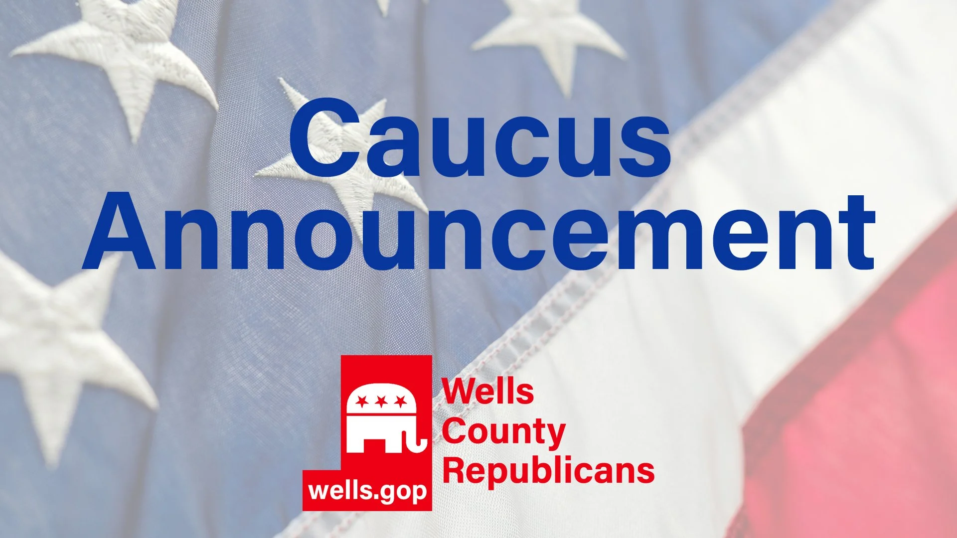 🚨 CAUCUS ANNOUNCEMENT 🚨
The Wells County Republican Party will hold a caucus to fill the vacancy for Jefferson Township Trustee on Thursday, August 21, 2025, at 7:00 PM at the Wells County Republican Headquarters.

For details, please visit our web
