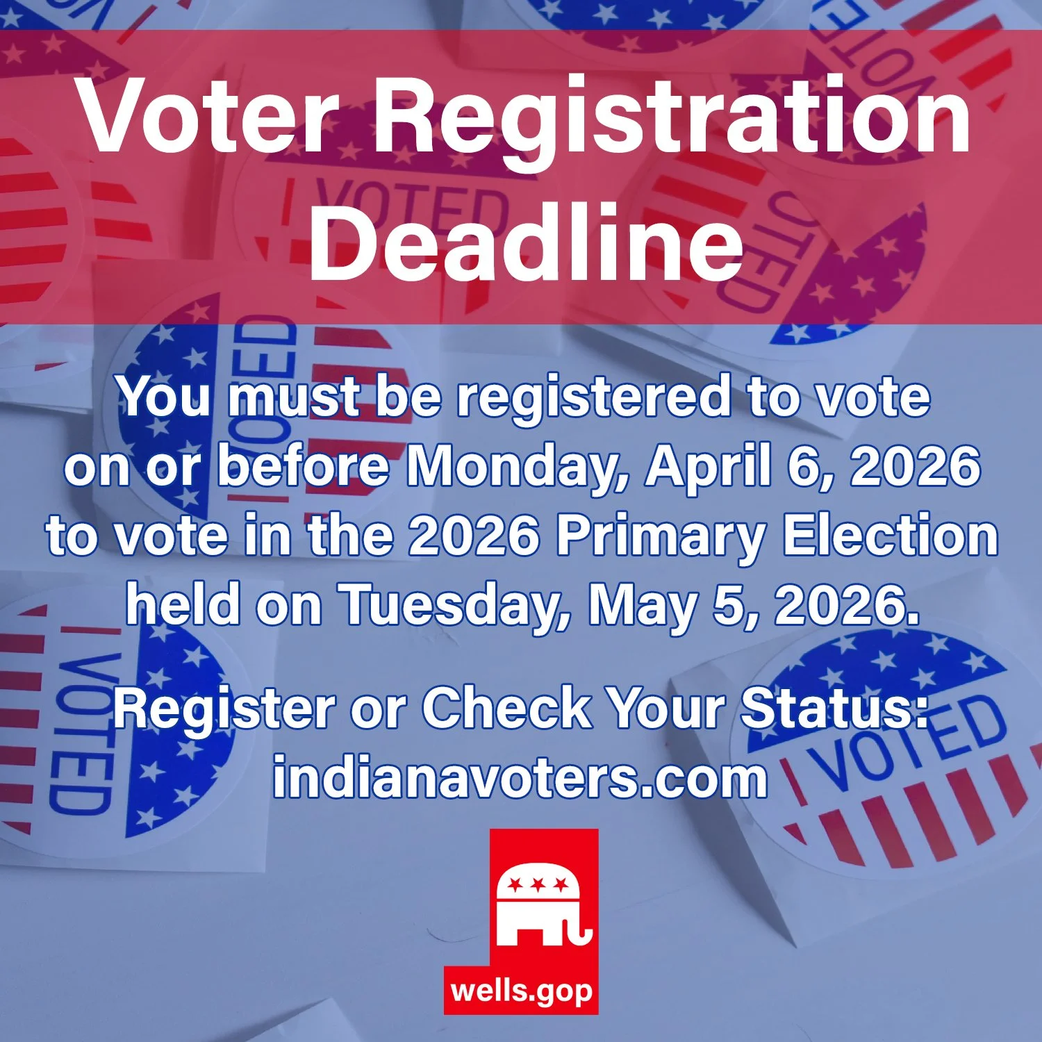 The deadline to register to vote for the May Primary is coming up quickly!

If you&rsquo;re 17 but will be 18 by the November 3 General Election, you&rsquo;re eligible to vote in the primary here in Indiana.

You can register to vote or check your re