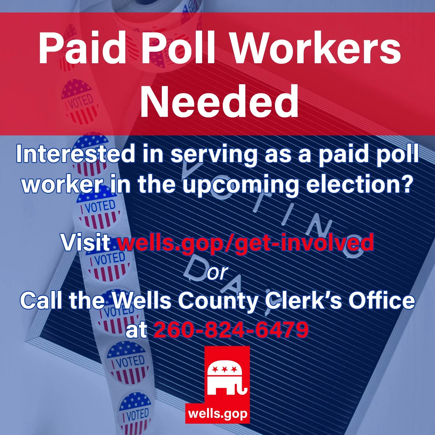 Help make our elections run smoothly. We&rsquo;re currently seeking paid poll workers for the upcoming election.

It&rsquo;s a great way to serve your community and support the integrity of our elections.

To participate, you must:
&bull; Be a regist