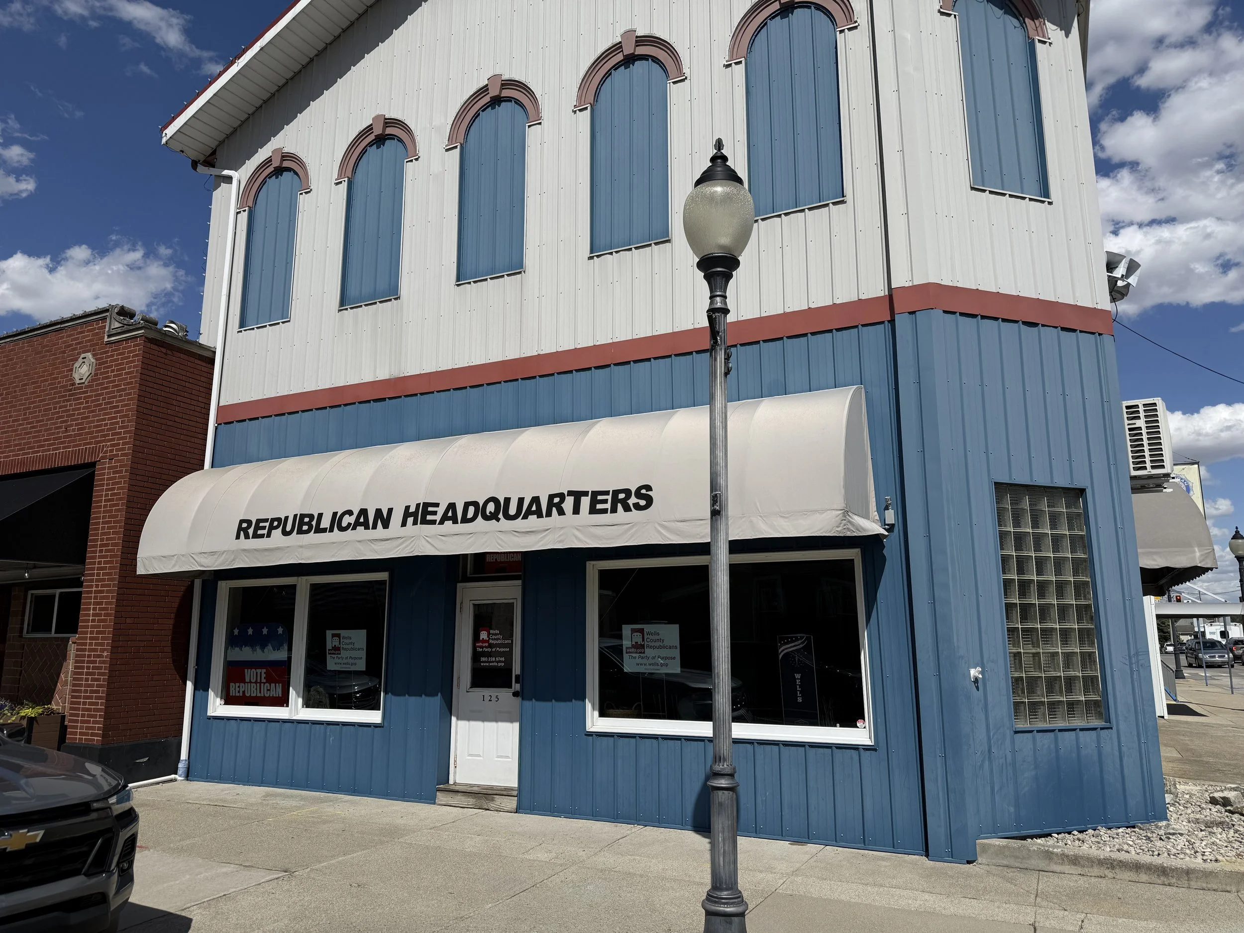 A photo of the Wells County Republican headquarters