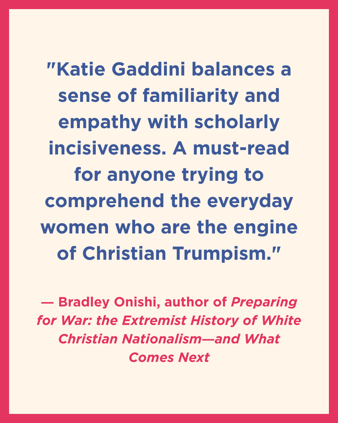 Many women involved with conservative Christian politics see themselves as in effect counter cultural warriors―even as feminists. This book gracefully asserts their centrality to the American Righ (2).png