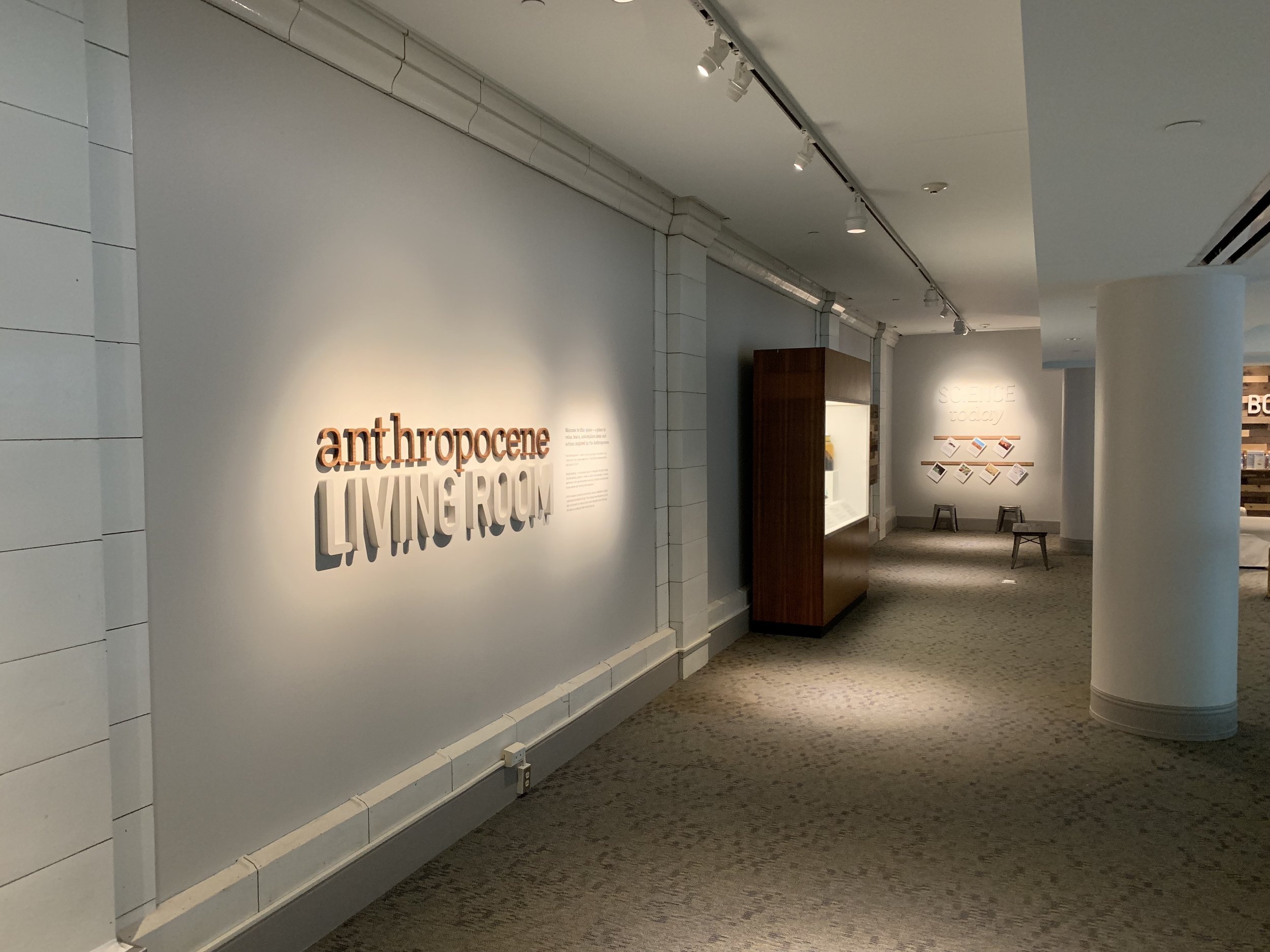   Anthropocene Living Room  is a place to relax, learn, and explore ideas and actions inspired by the anthropocene. 