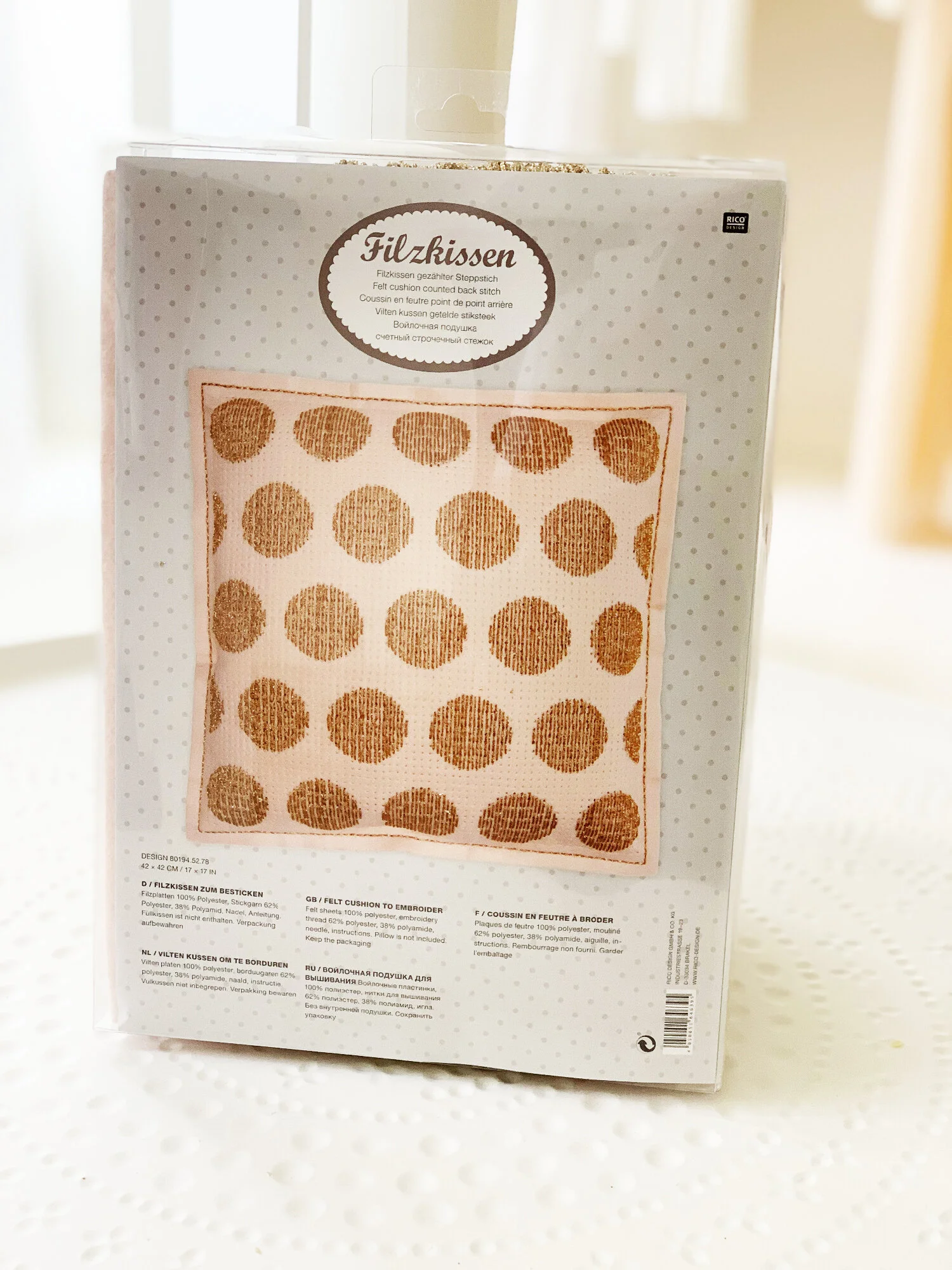 Kit pois or coussin