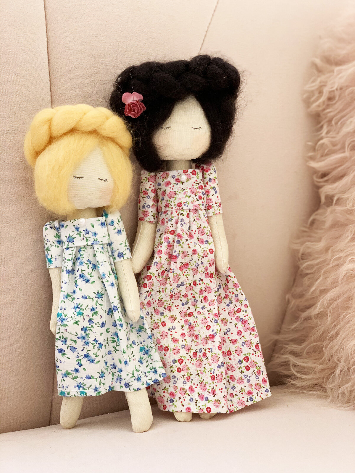 Poupées chiffon duo Lili et Luna
