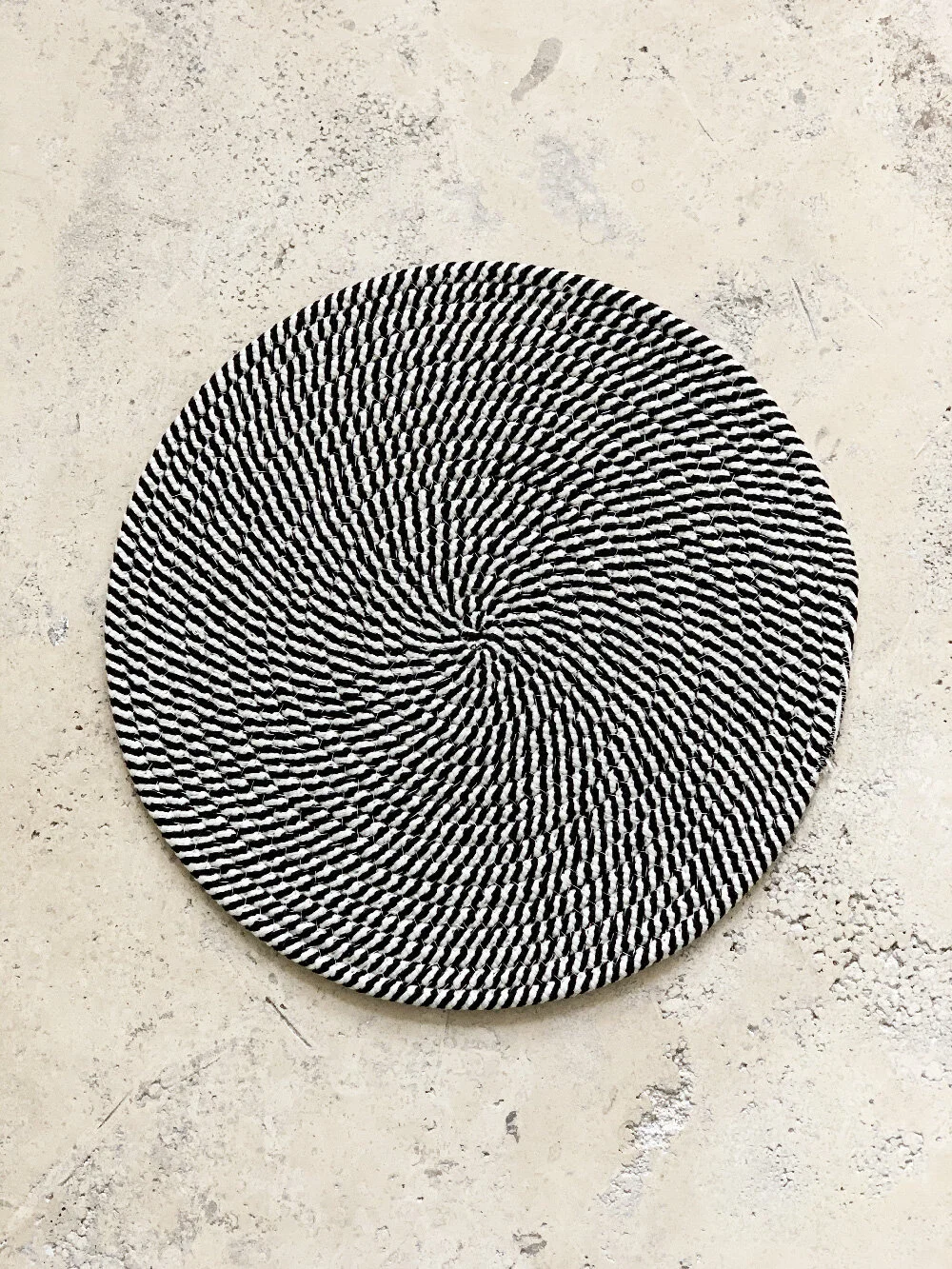 Set de table tresse noir et blanc