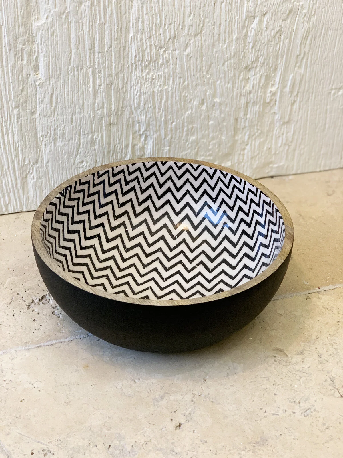 Saladier zigzag en bois