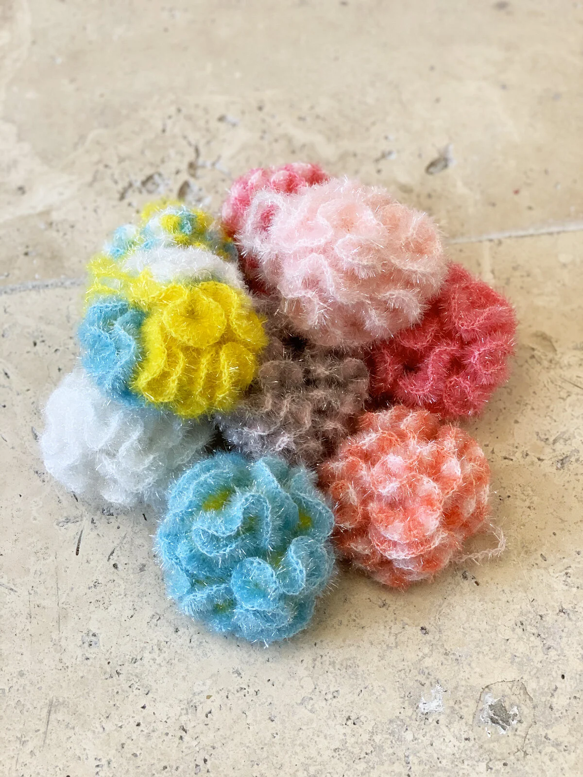Eponges Lurex Tawashi boules 9 modèles différents