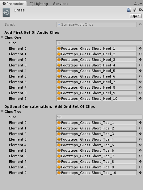 The above audio clips can be easily replaced by dragging your own clips into the element slots.