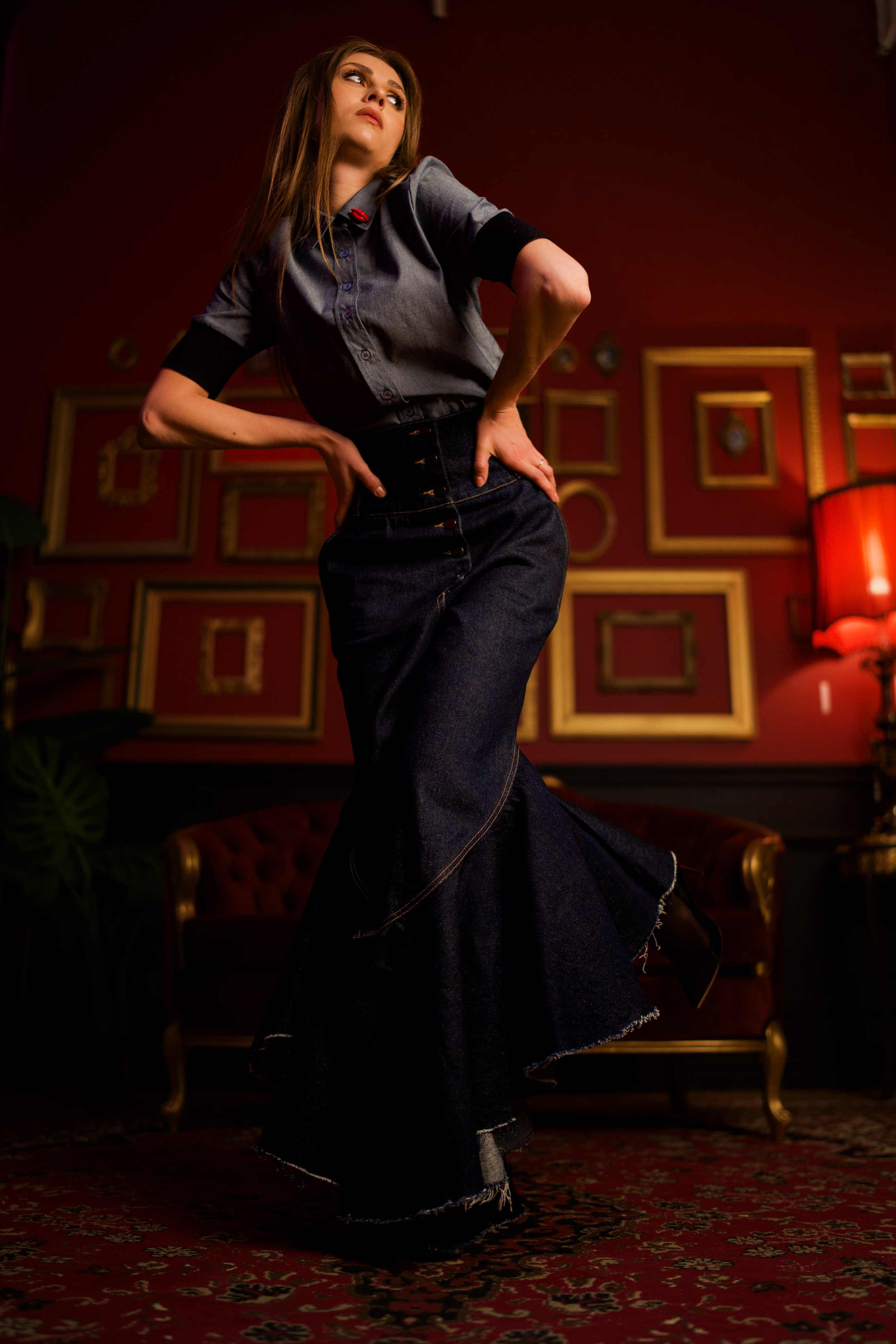 Evangelista Fitted Denim Shirt - Forever Denim Collection