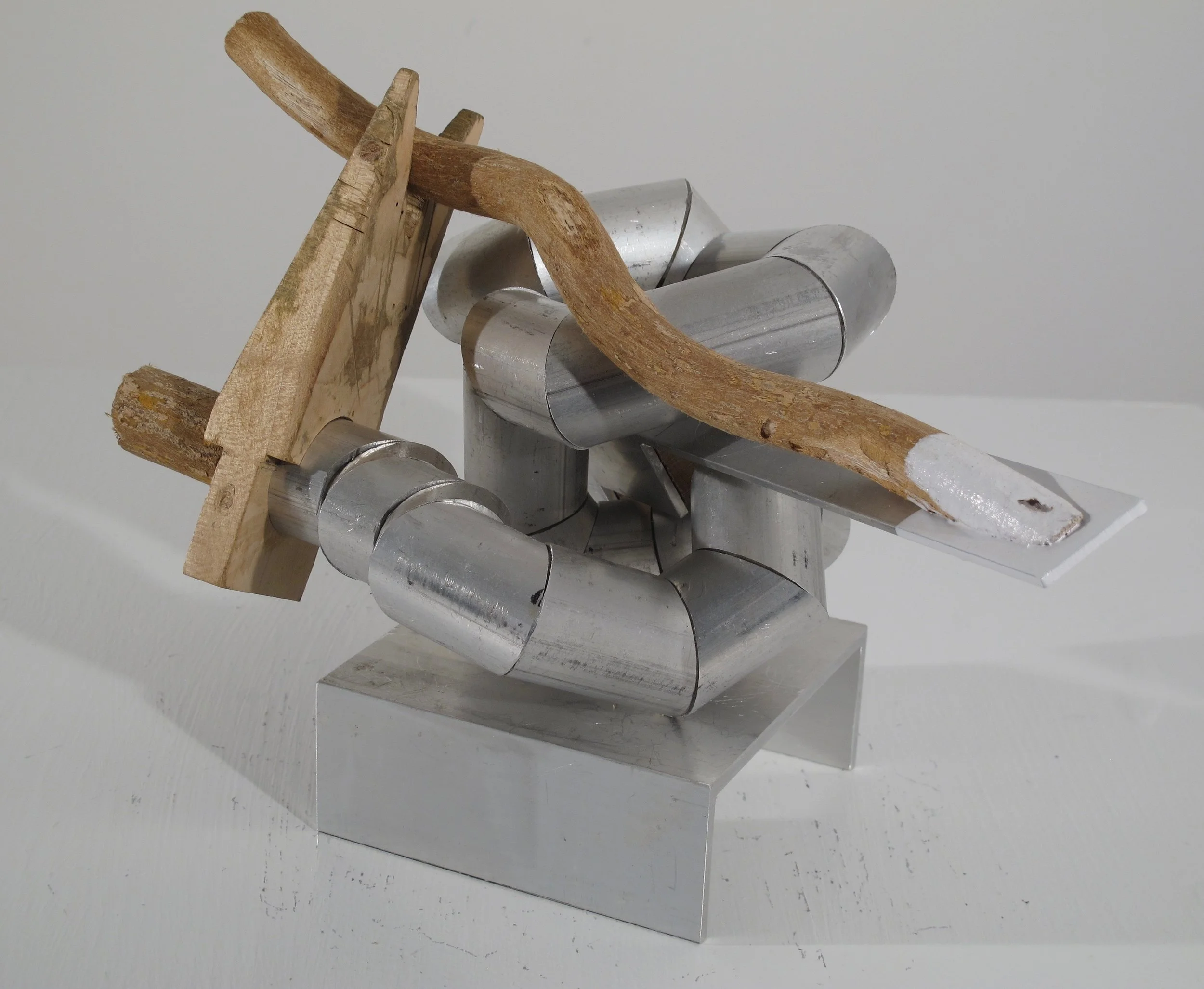 Maquette 8 , 2019 aluminum + wood 9” x 10” x 12.5”