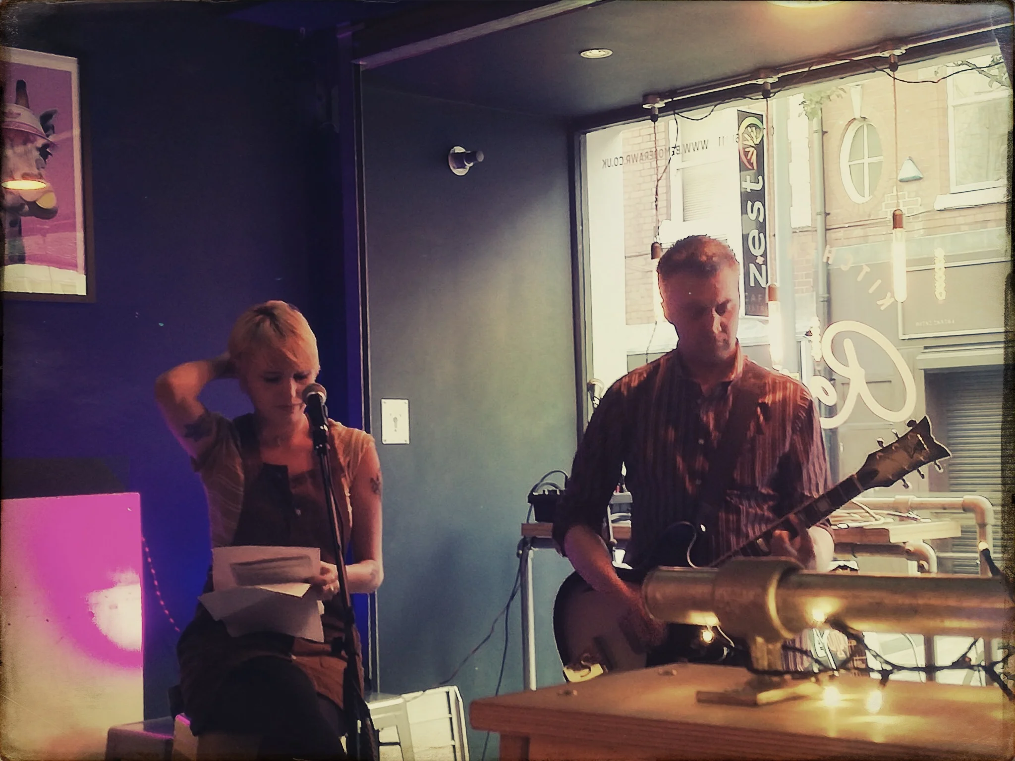  27th June 2019: Performing at RAWR in Hanley for their monthly open mic night.  Taken by Chris Wilson. 