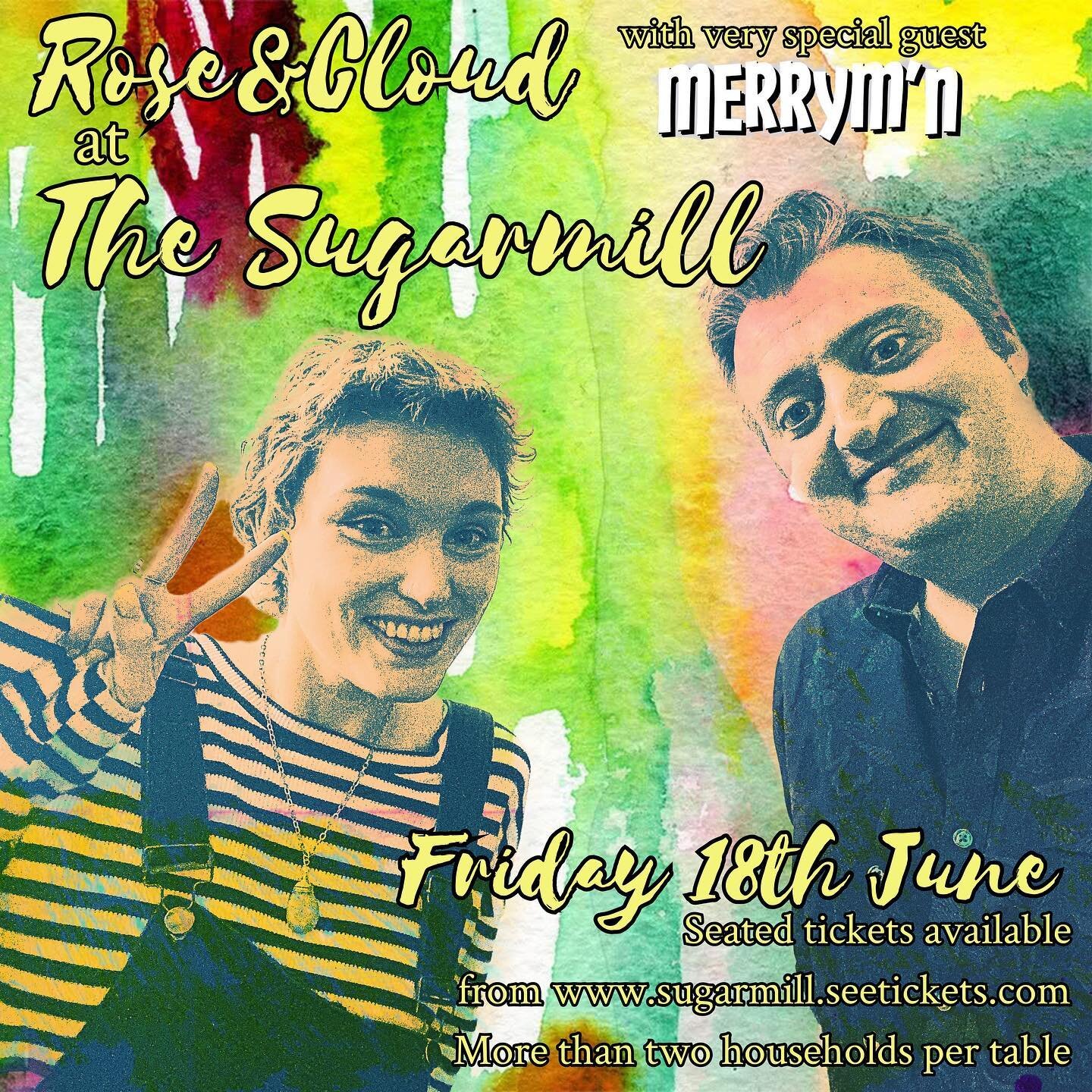 What a lovely sunny day!!! Can you BELIEVE we were in the same room to take this picture?  We&rsquo;ve not seen each other in months, and we are excitedly prepping our set for 18th June, we&rsquo;re going to have such a lovely time at The Sugarmill w