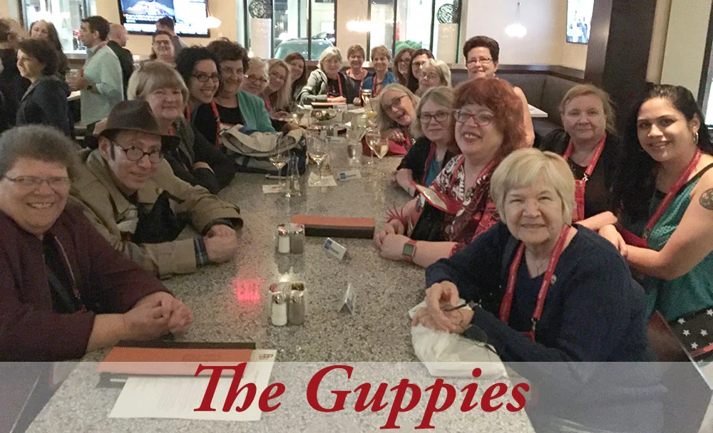 Meeting up with the Sisters in Crime Guppies, the online chapter that began for aspiring authors to support each other. I joined 10 years ago, 5 years before becoming a published author, and learned so much from the group. It’s always a treat to meet fellow Guppies in person. Thanks to Debra Goldstein for this photo.