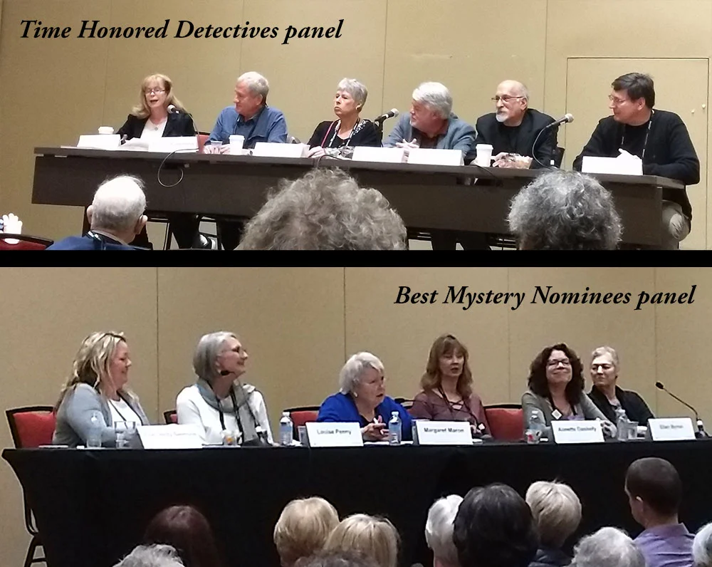 Attending panels on a range of topics, from Golden Age detective fiction to the best in modern mystery.