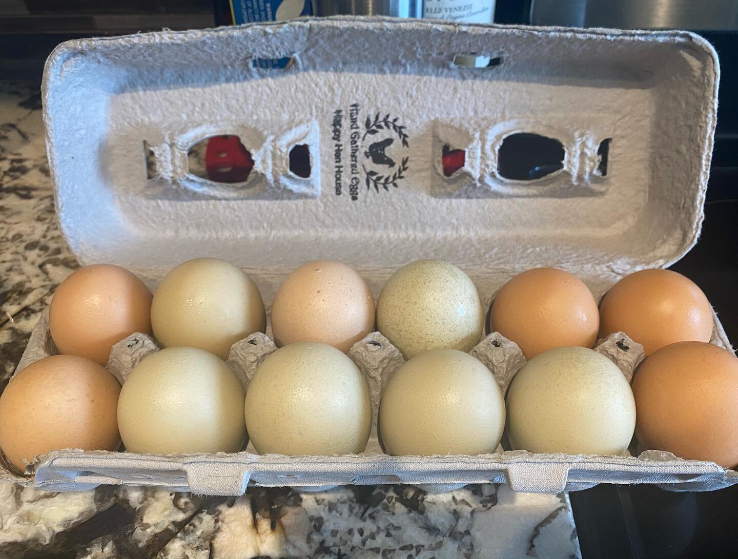 Fresh Eggs!! My clients are the best! #locallylaid #happyhens #imspoiled #fresheggs