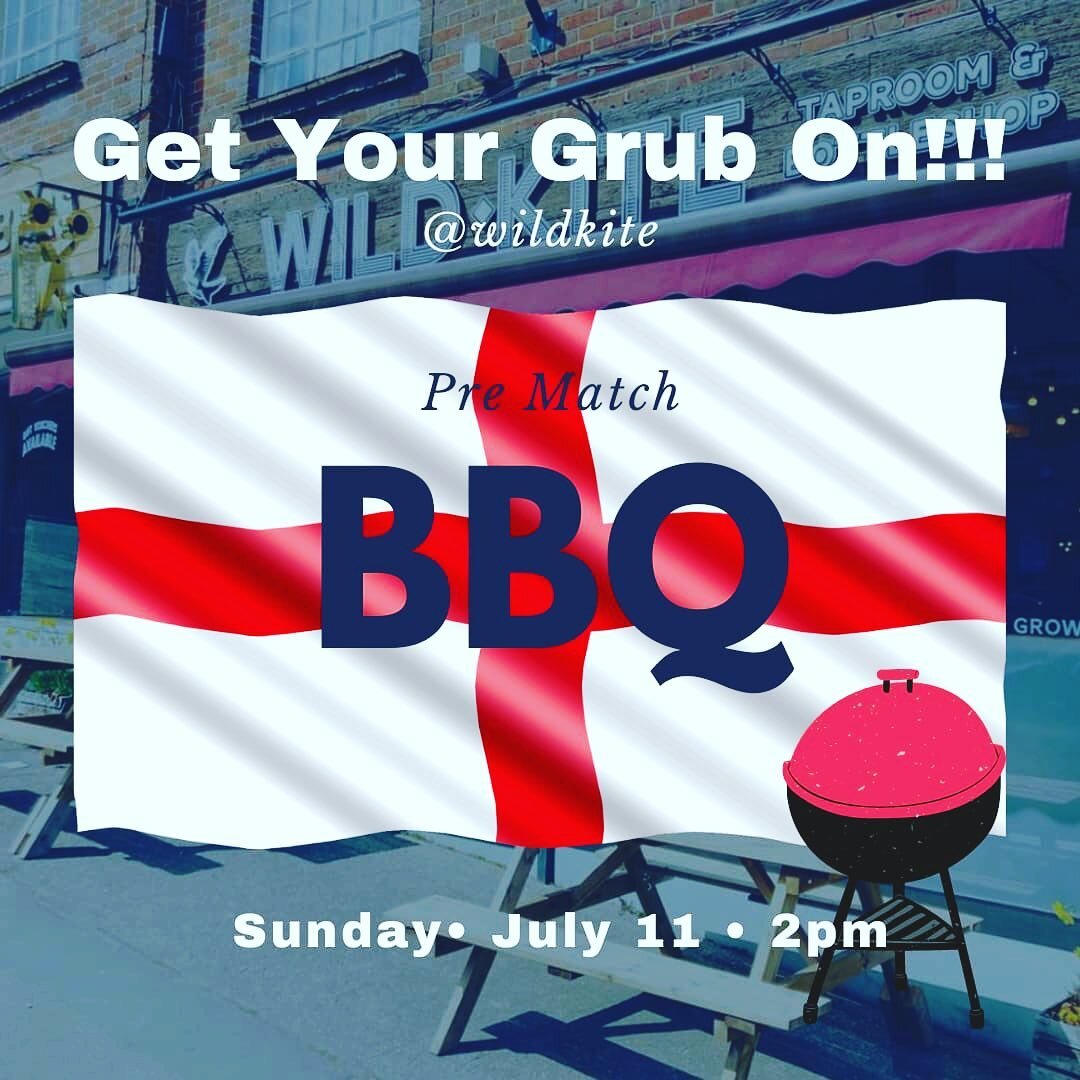 To Celebrate England&rsquo;s amazing run to the final of Euro 2020. We are going to have a pre-match bbq tomorrow afternoon.
So pop down and grab a bite and a drink to calm the nerves before the big game. 
If you&rsquo;re not watching the game with u