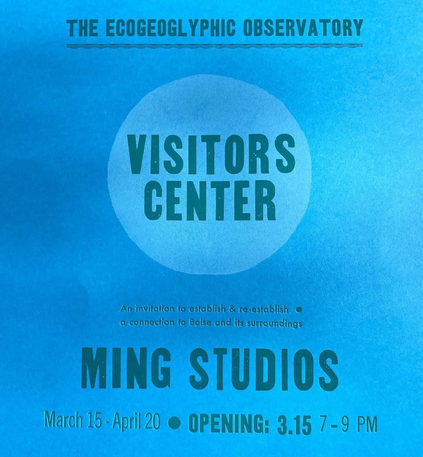 Tonight! Come check out this show at Ming! We will be there making some prints :) 7-9