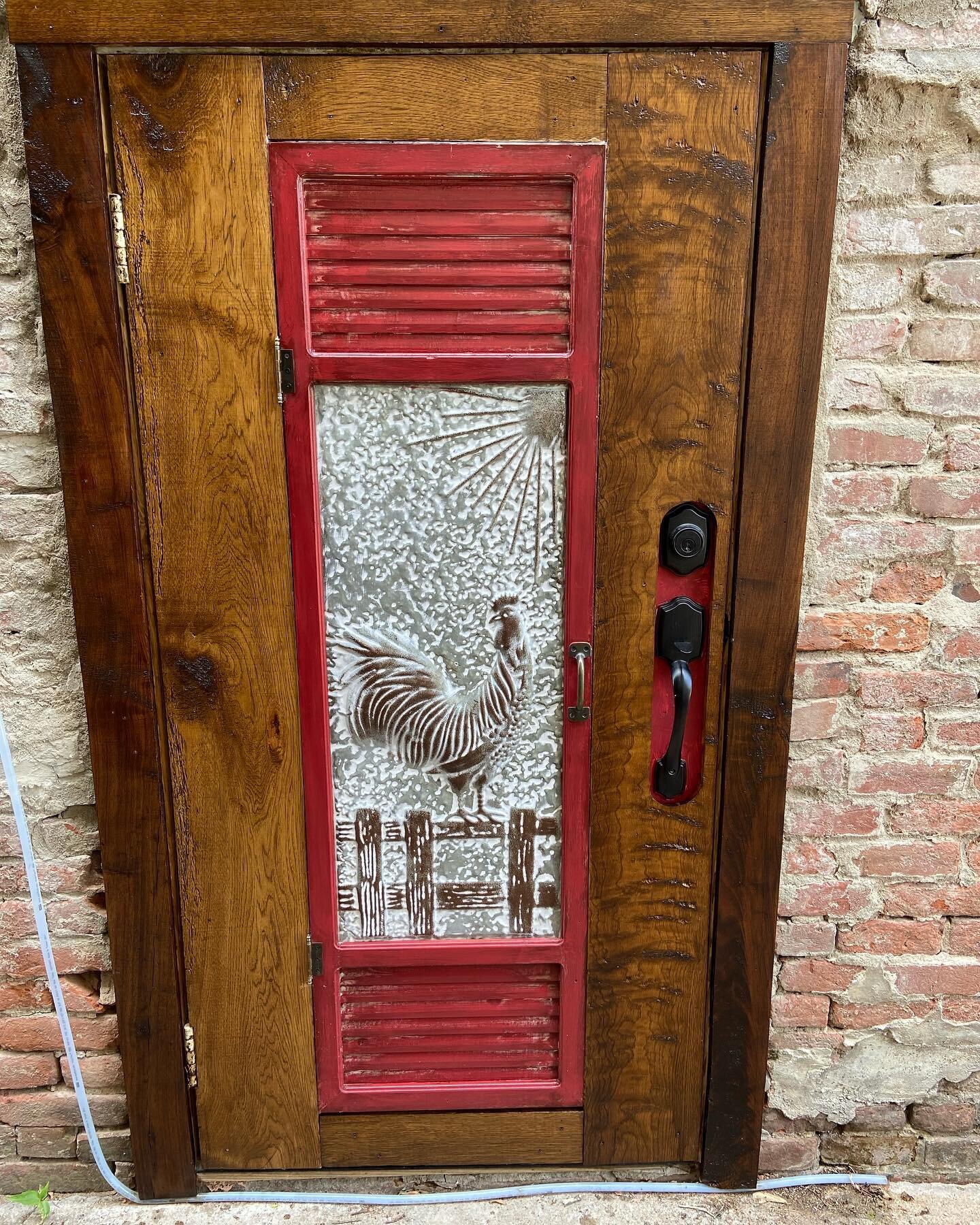 With the weather warming up was able to finish The Roost door.