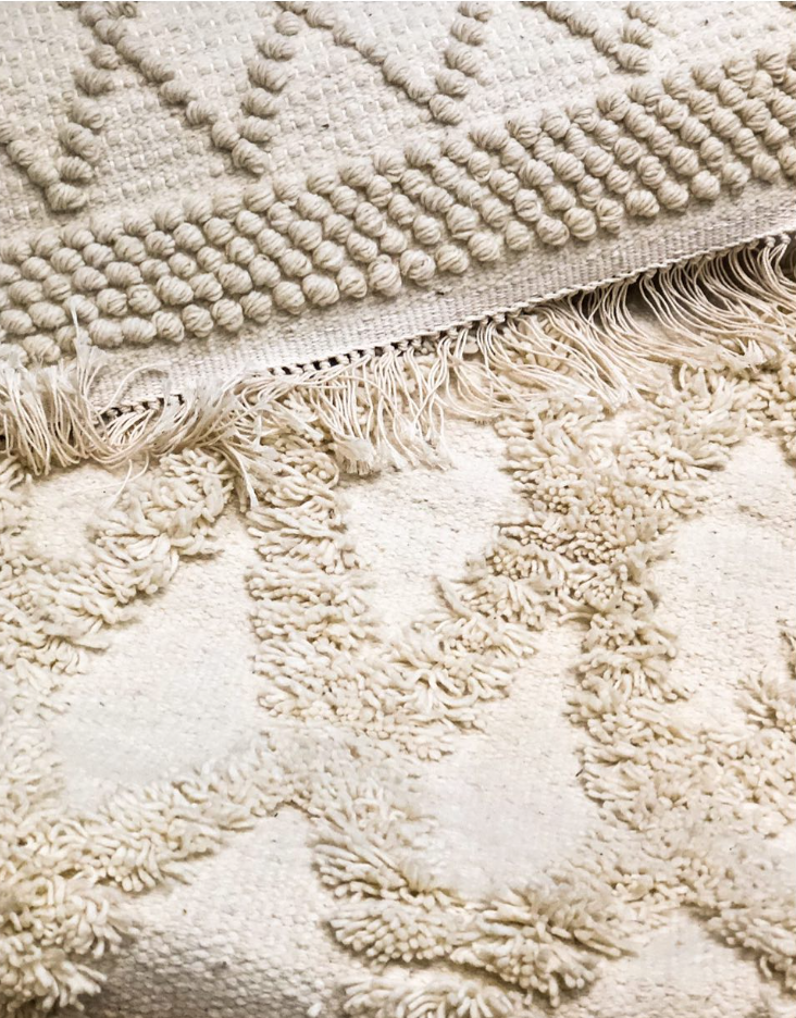 Berber Rug - Shag Diamonds Cream