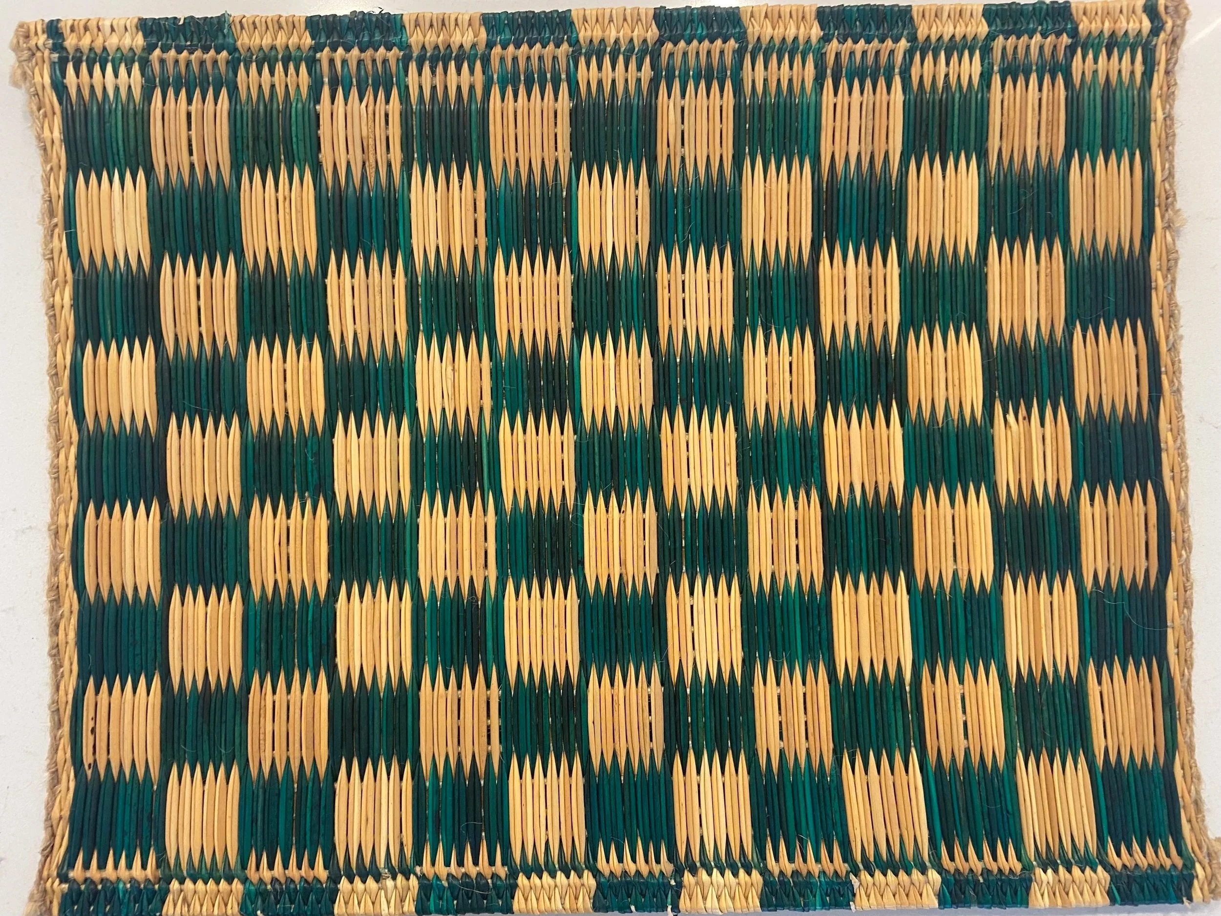 Rush Placemat - Checkered Evergreen