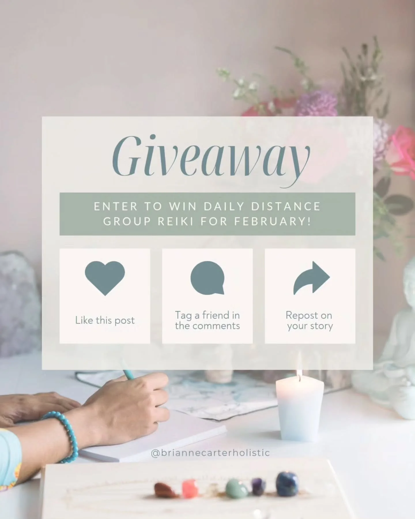 ✨ GIVEAWAY: Daily Distance Reiki for February ✨

February can feel heavy. Short days, tired nervous systems, emotions sitting close to the surface.

That&rsquo;s exactly why I&rsquo;m offering Daily Distance Reiki all month long - to support your ene