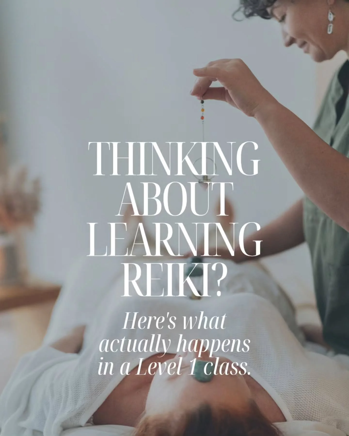 One of the questions I hear most often is, "What actually happens in a Reiki Level 1 class?" 🤔 

Reiki Level 1 is much more than learning hand positions. It's a day of learning, practicing, asking questions, receiving your attunement, and 