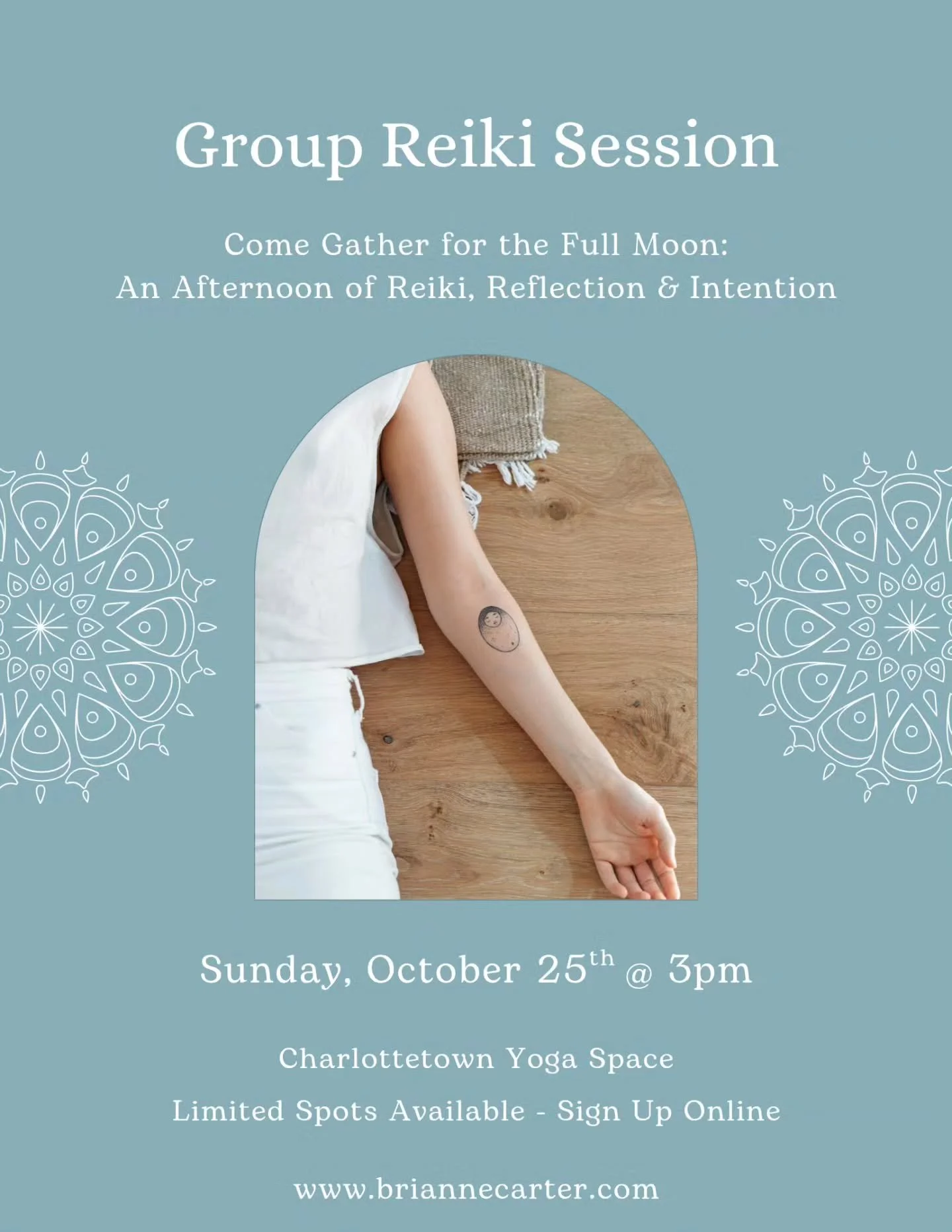 What are you ready to let go of before the year ends?

Join me for an afternoon of Full Moon Group Reiki as we slow down, turn inward, and create some space for ourselves.

We&rsquo;ll move through:
✨ Intention setting
✨ 45 minutes of Group Reiki
✨ F