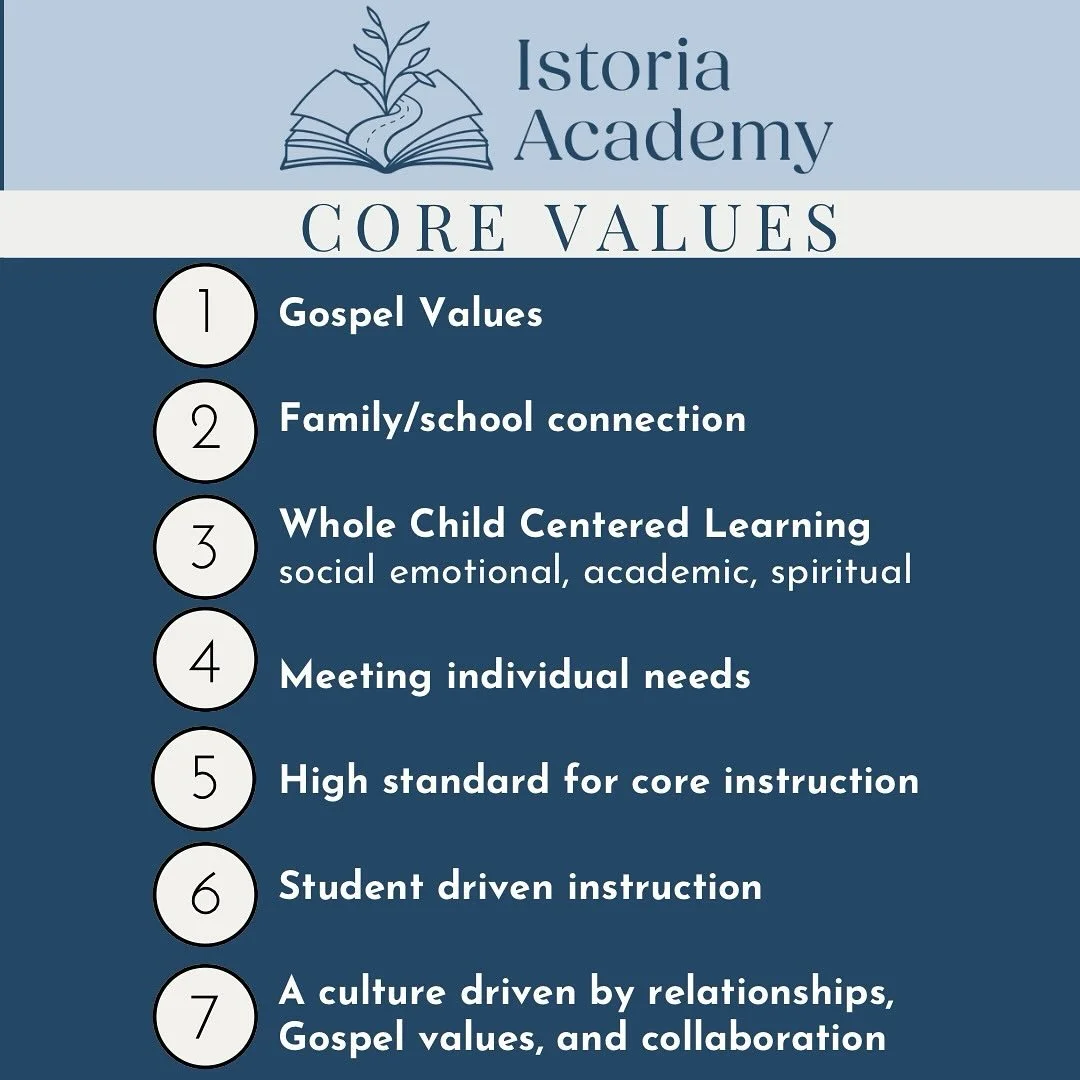 At the heart of Istoria Academy are values that shape more than academics — they shape character, connection, and a lifelong love of learning. 💛
