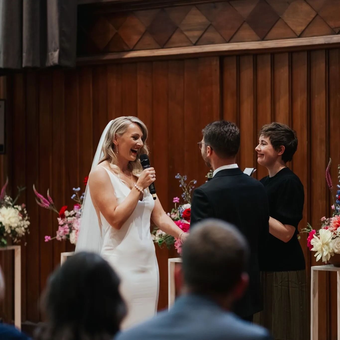 Seamus and Libby chose to write a surprise vow for each other to read aloud, unseen until I revealed it to them during their ceremony... You can imagine their surprise when they found out they'd both written the exact same thing 😂 

📷 The legendary