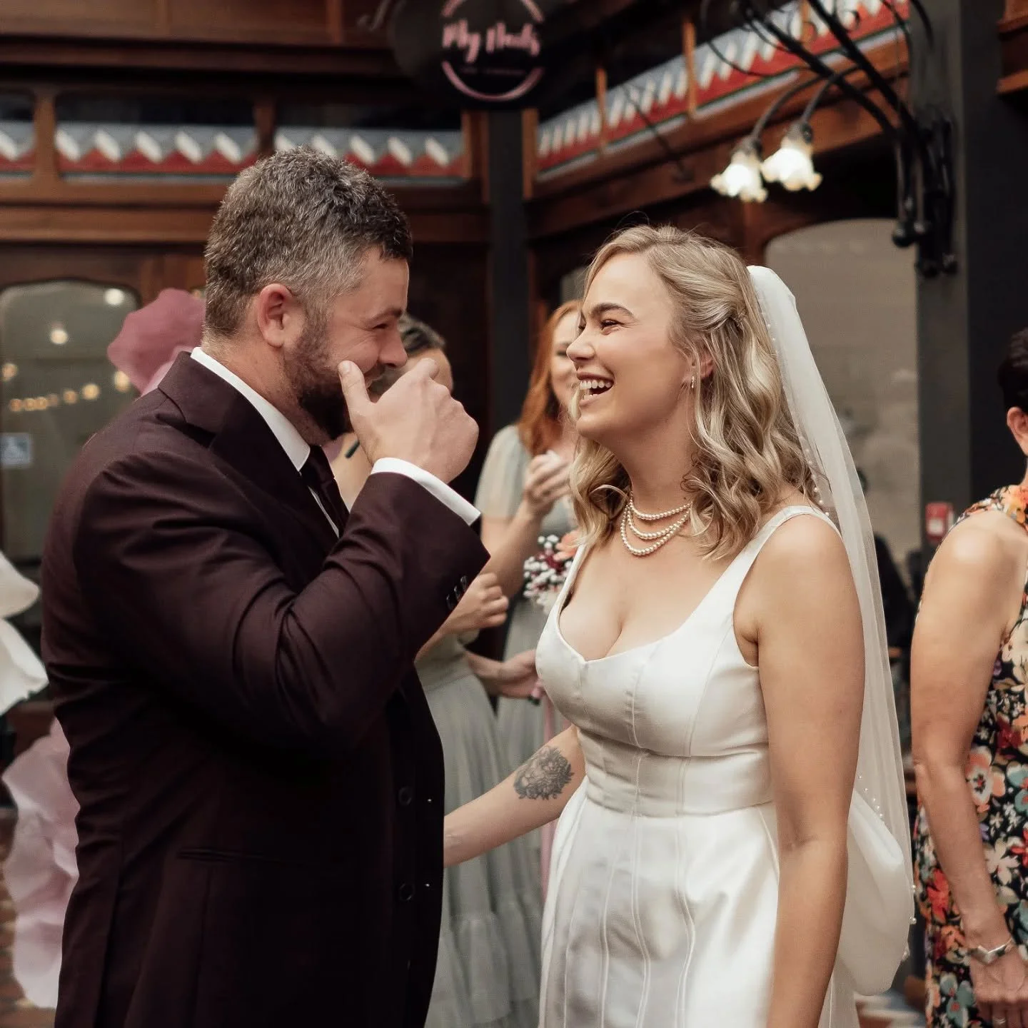 The kind of wedding day that throws the rule book out the window and replaces it with pounamu cufflinks, tequila shots, donuts and getting inked during the reception 😏🔥

These two hunnies could not be any cooler. An absolute BALL was had and I&rsqu