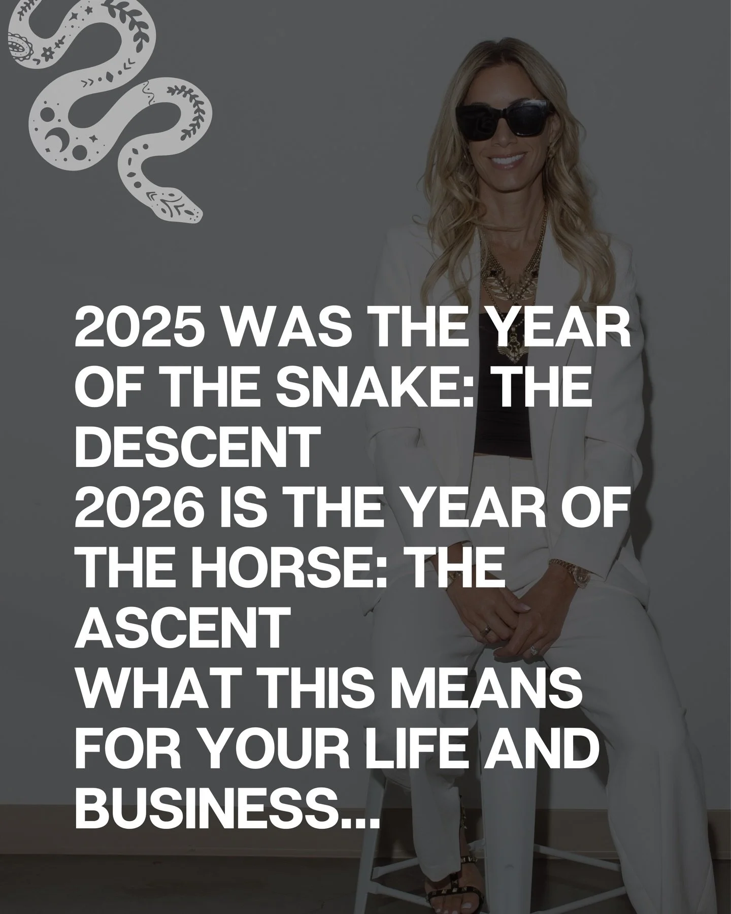 2025: The descent.⁣
Everything you moved through last year was preparing you for the visibility you&rsquo;re about to step into.⁣
⁣
2026: The rise.⁣
Every lesson, every shift, every moment of clarity became the foundation for the woman you&rsquo;re b