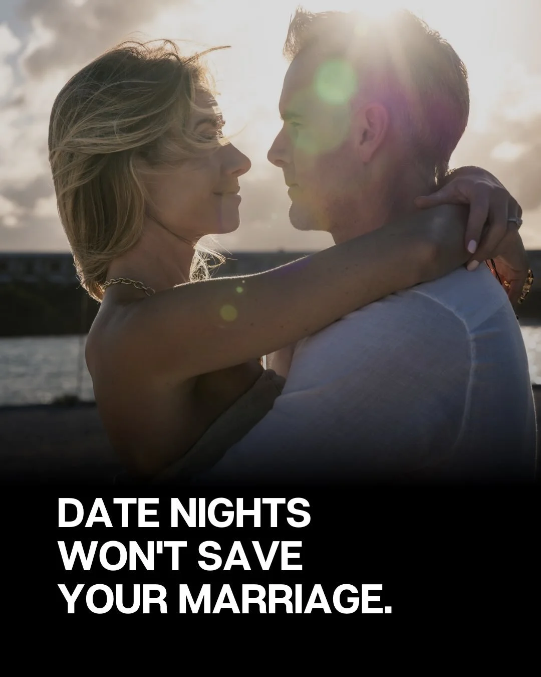 Date night alone won&rsquo;t save your marriage.

My husband, @danmartell and I, don&rsquo;t rely on spontaneous connection or hoping we&rsquo;ll find time to talk about the hard stuff. 

We schedule it, every week for 30 minutes. 

It&rsquo;s not se