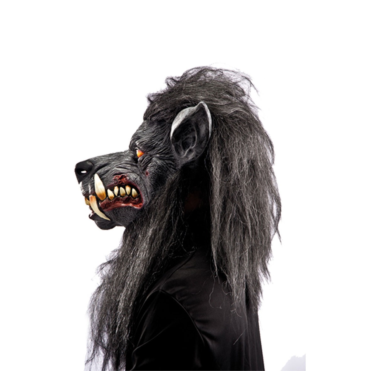 SFBBAO Halloween Maschera Maschera di Halloween in Lattice di Gomma con Testa di Lupo Maschera di Lupo Mannaro Guanti in Costume Maschera di Decorazione Spaventosa