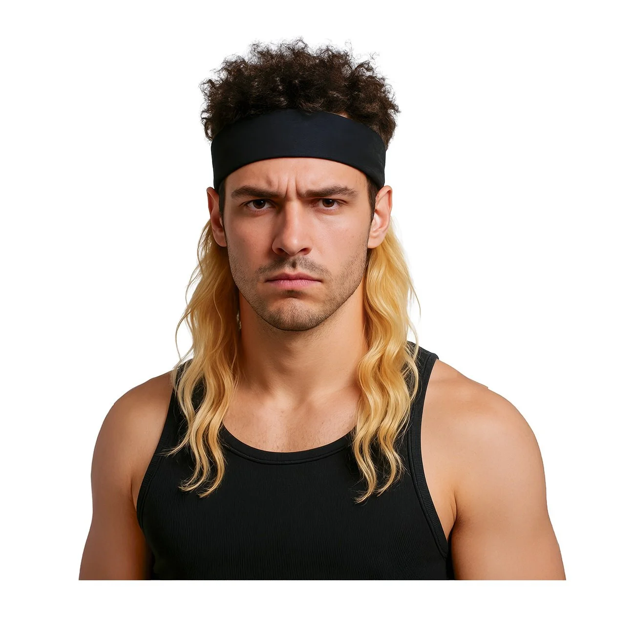 Parrucca Con Fascia Nera