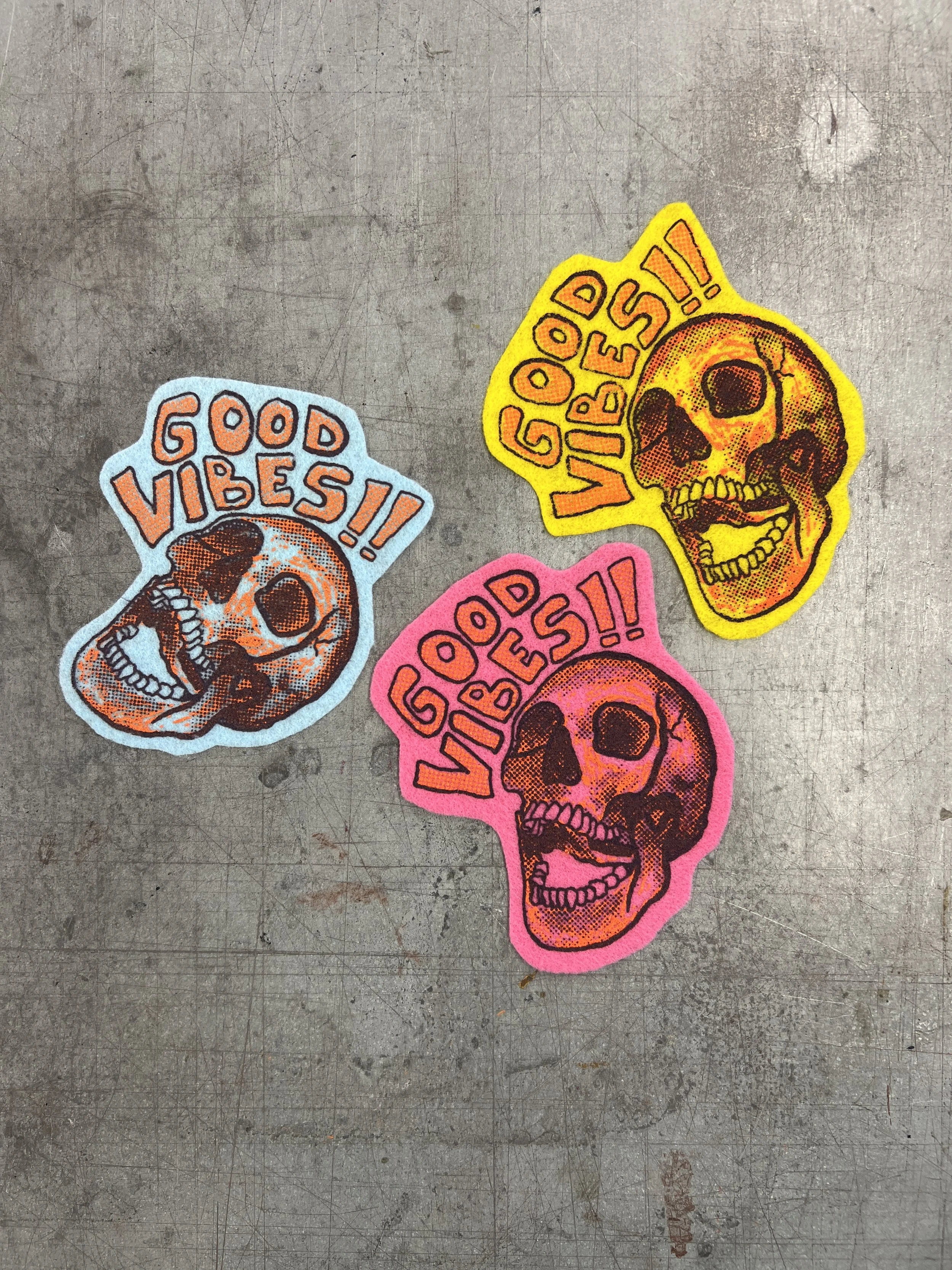 GOOD VIBES!! Skull Patch