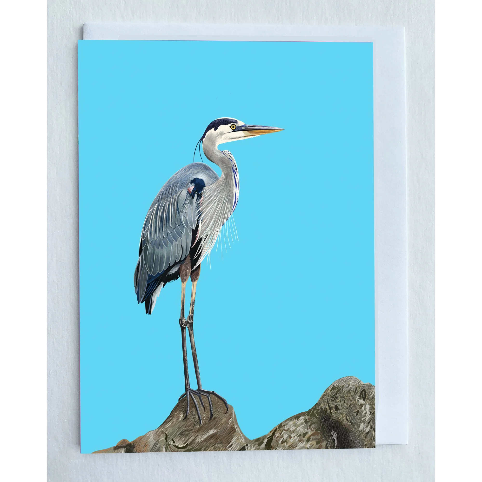 The Blue Heron Bird Greeting Card