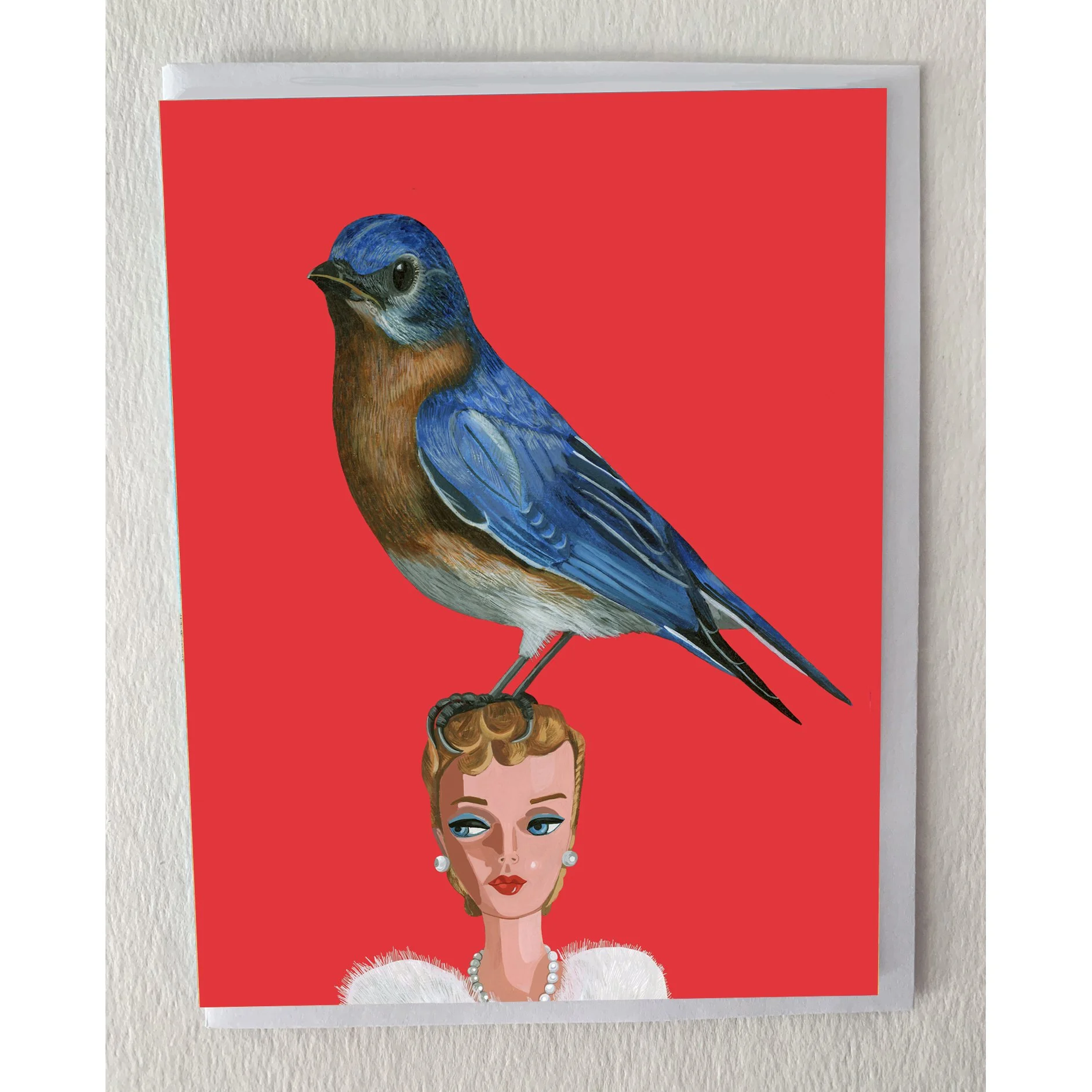 The Mountain Bluebird on Barbie Greeting Card