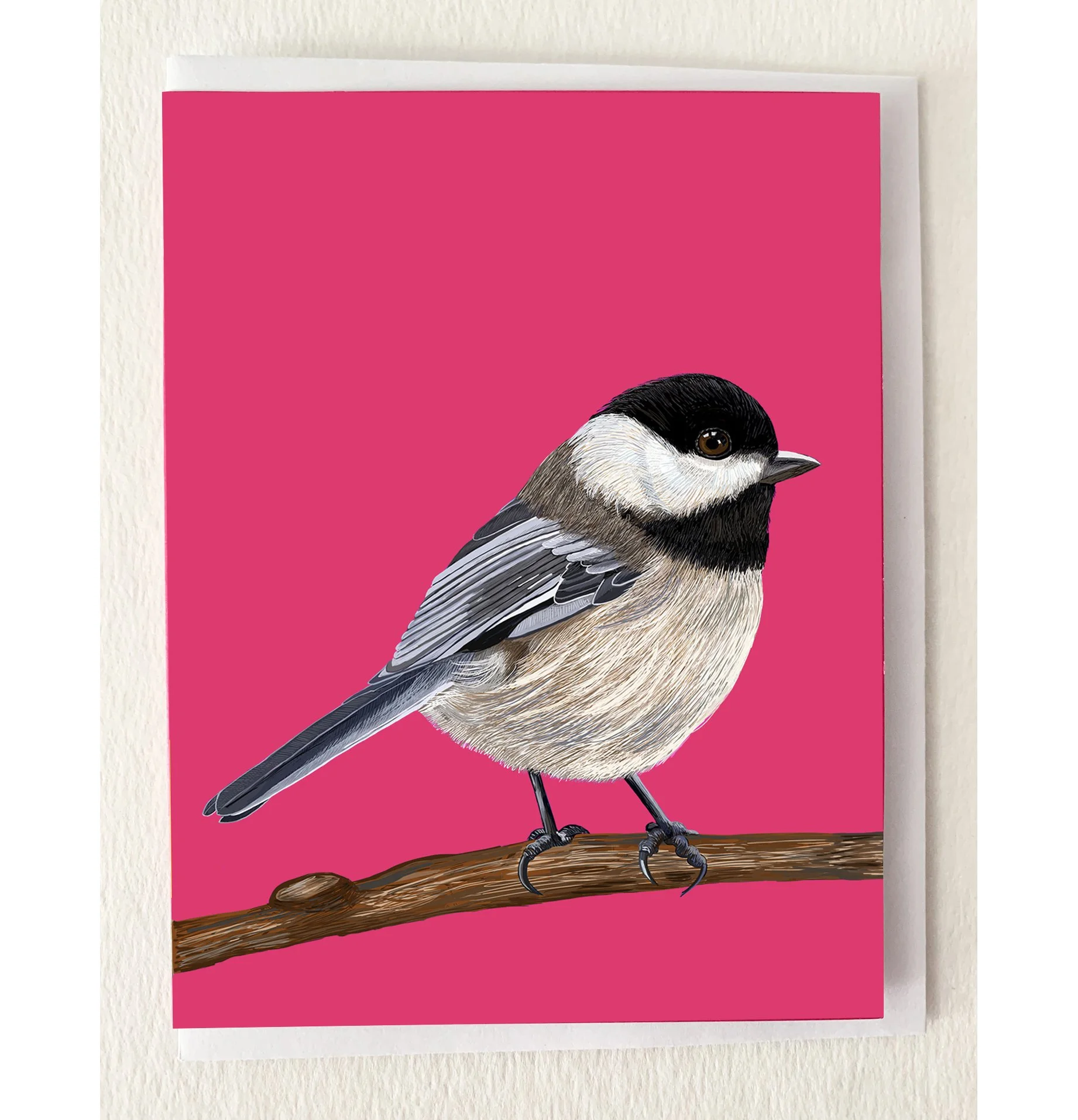 Black-capped Chickadee on Branch Greeting Card