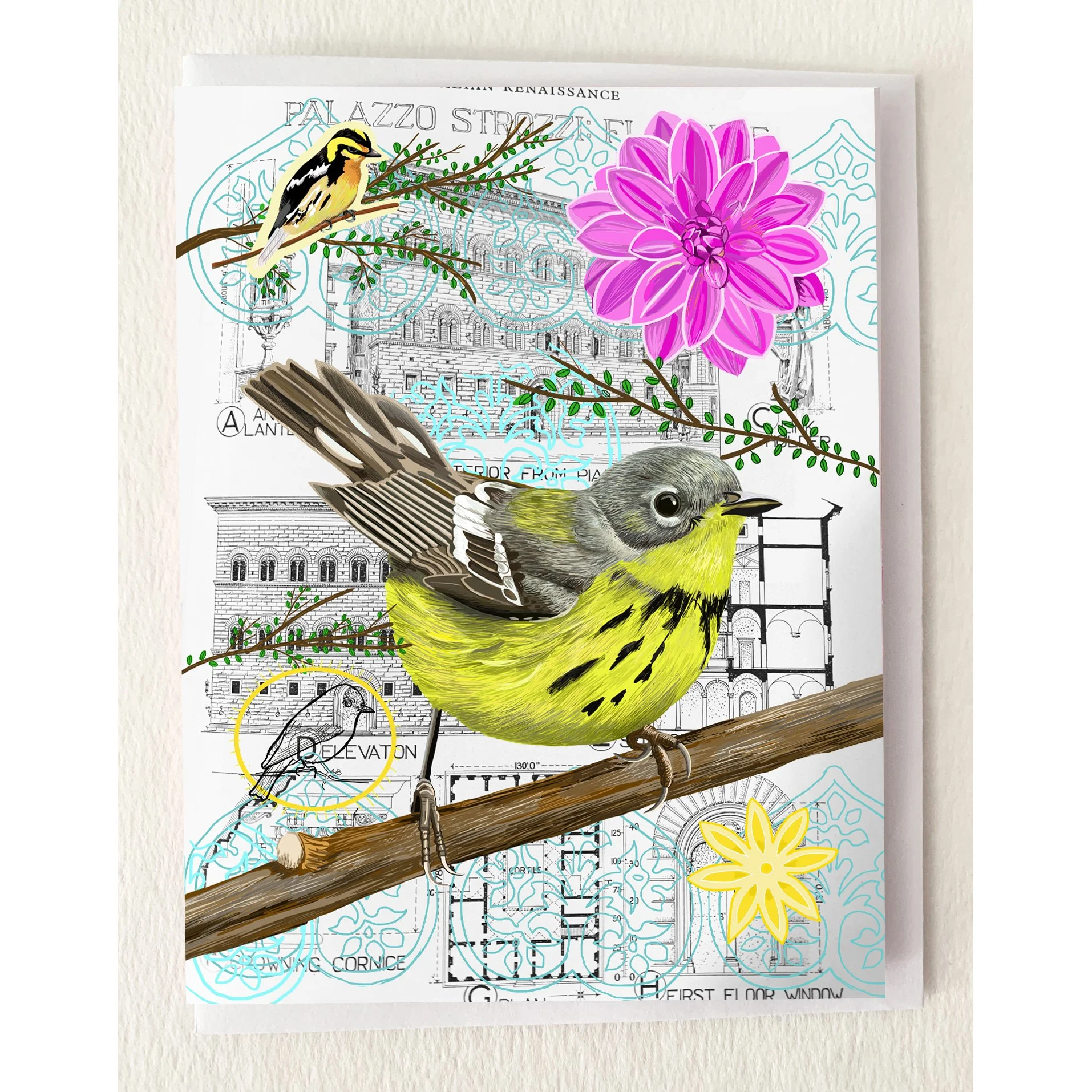 The Canada Warbler Collage Greeting Card