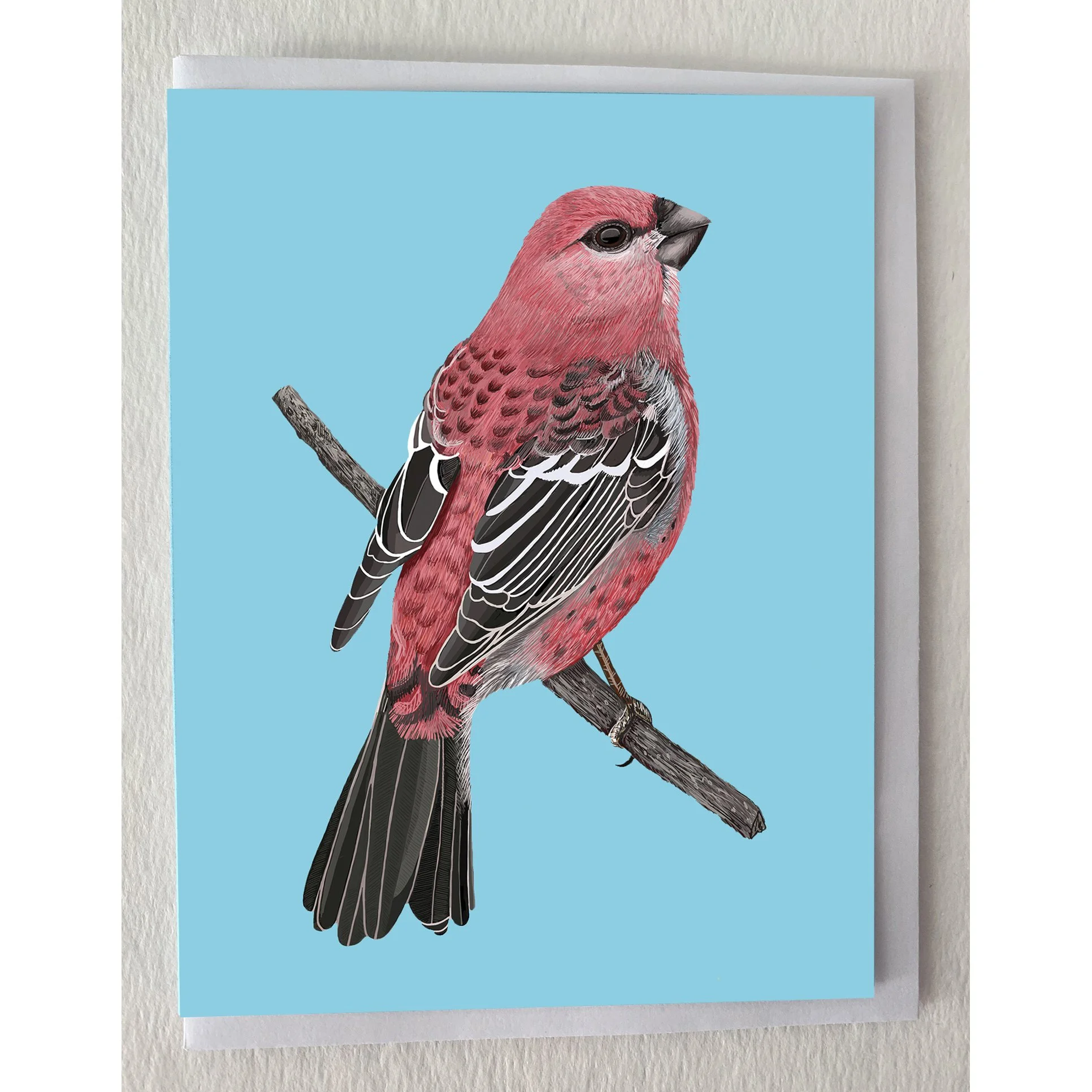 The Pine Grosbeak Greeting Card
