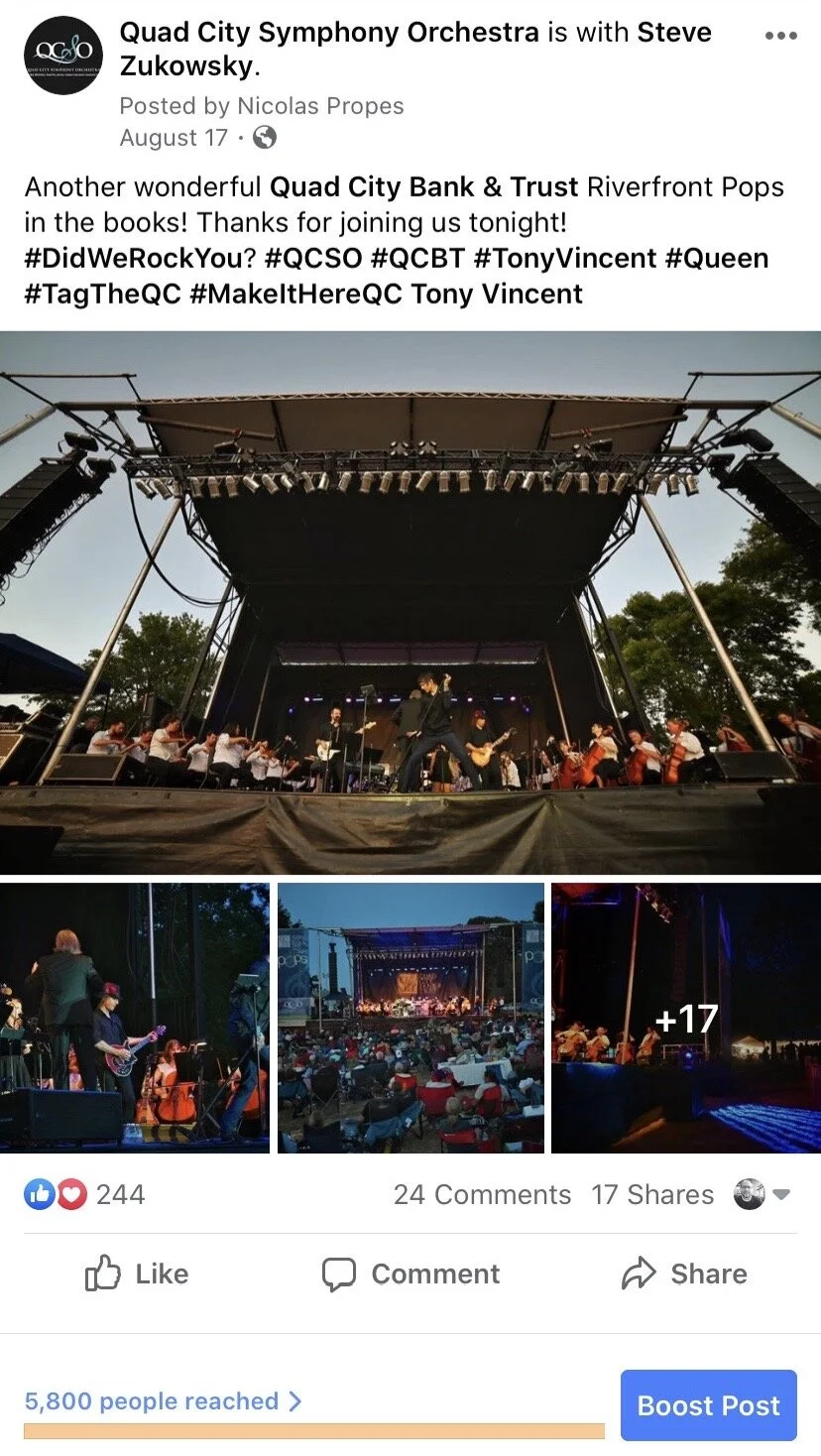 QCSO Social Media Post - Riverfront Pops 2019